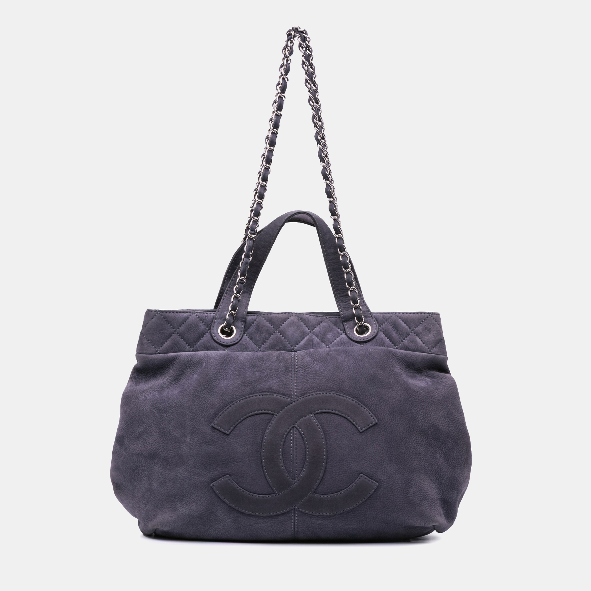 

Chanel Purple Large Nubuck Trianon Satchel