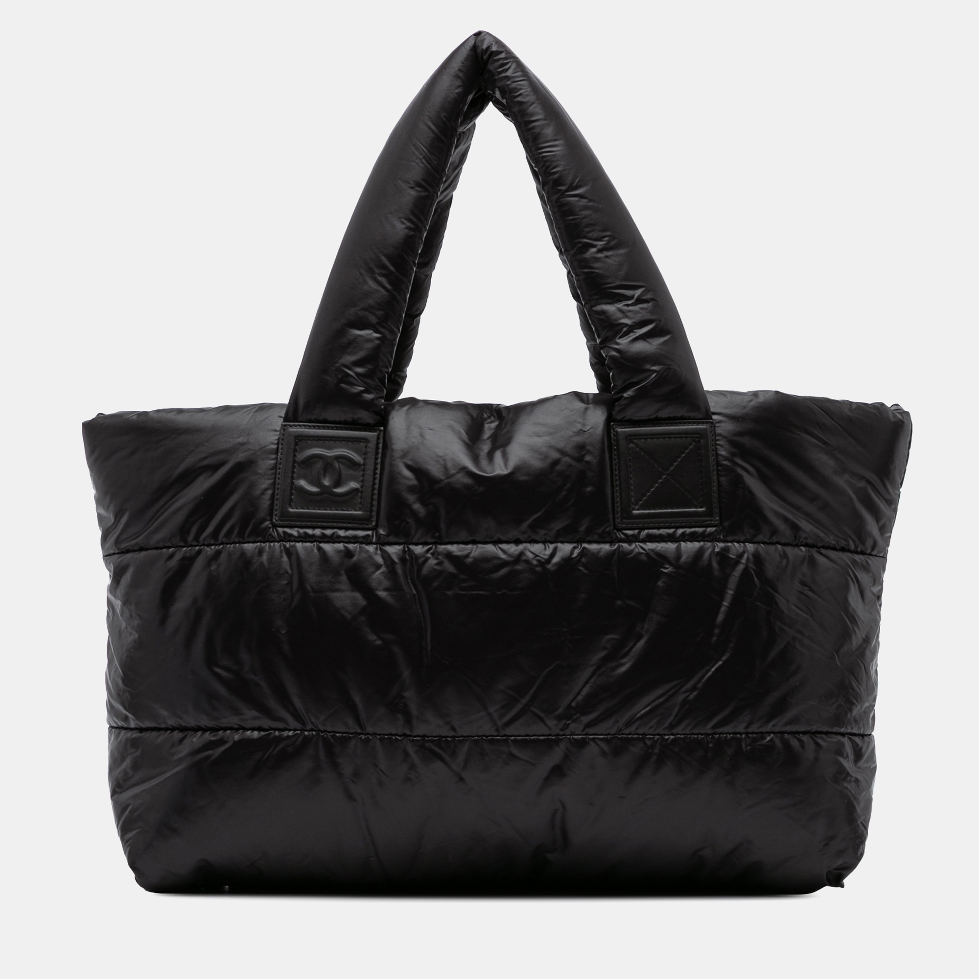 

Chanel Black Small Quilted Nylon Coco Cocoon Tote
