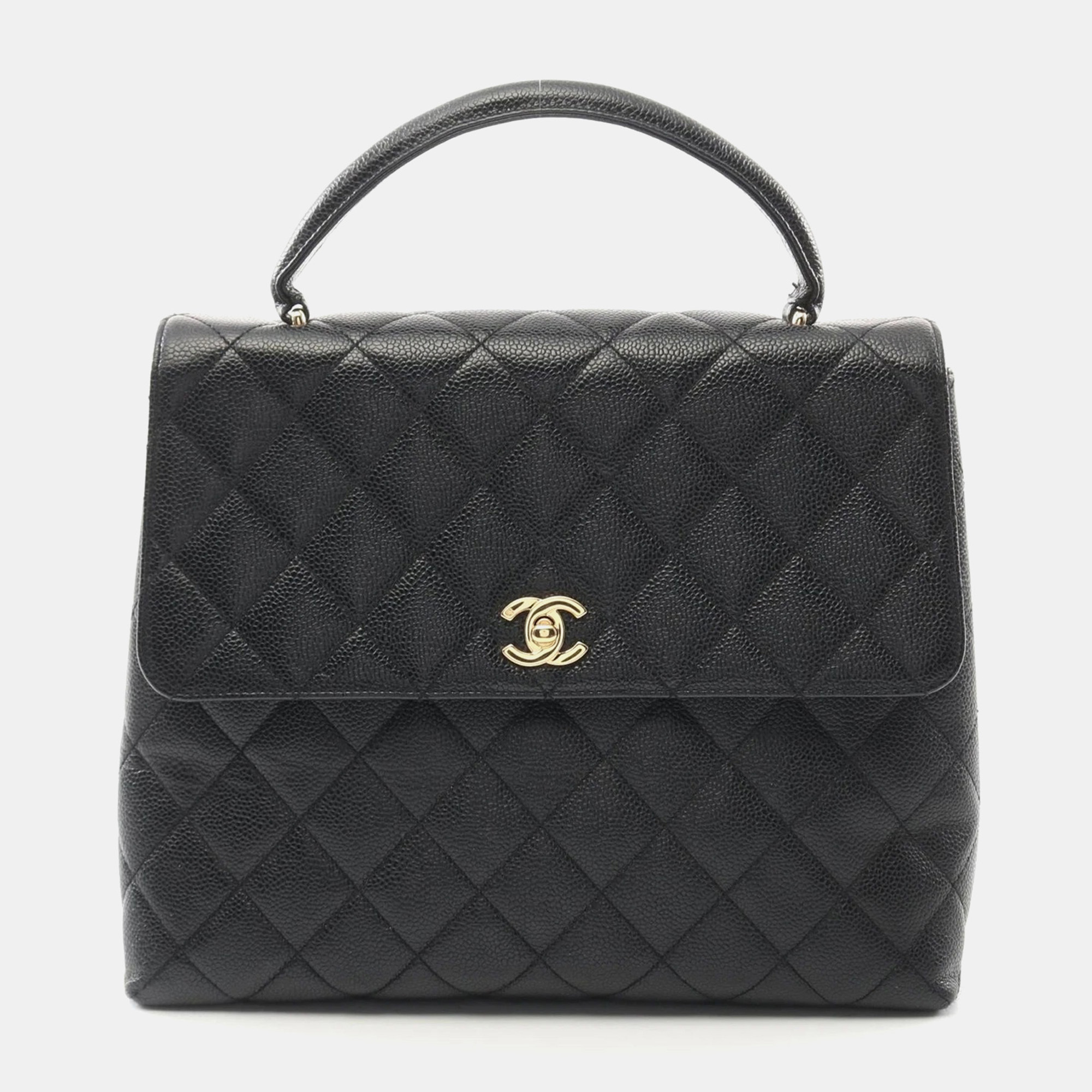 

Chanel Matelasse Hand Bag Leather Black Ghw Coco