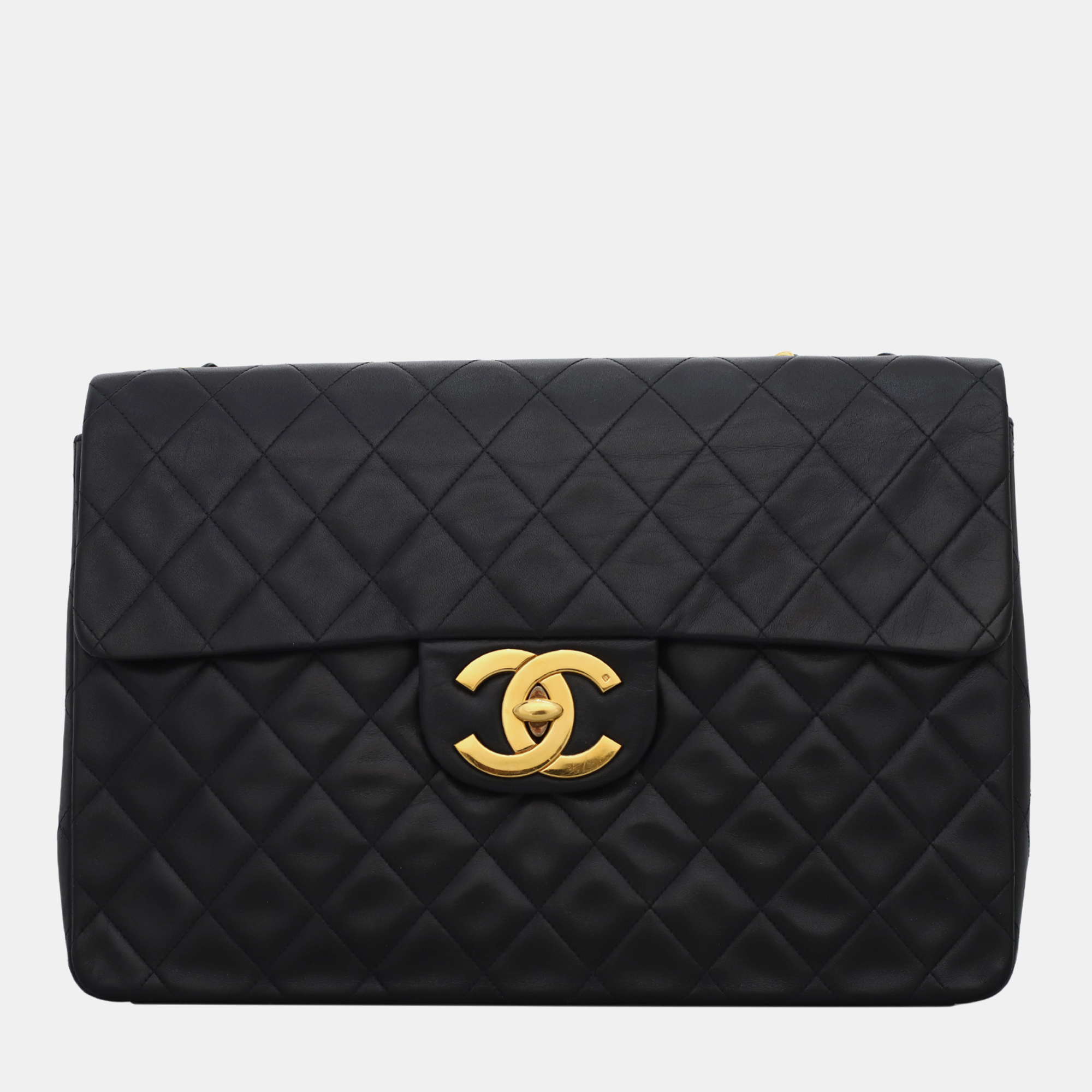 

Vintage Maxi Flap Bag, Black
