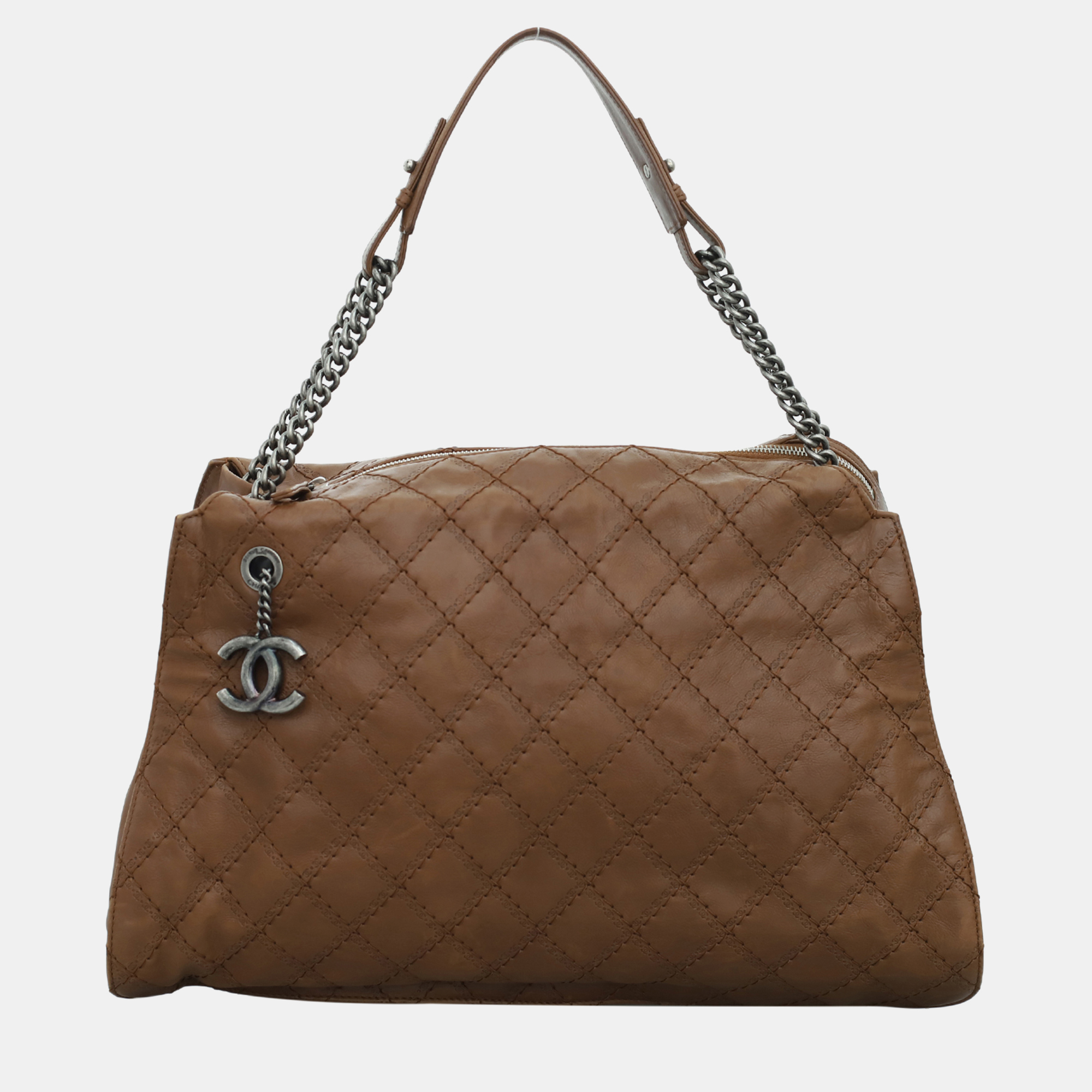 

Quilted Leather Shoulder Bag, Brown