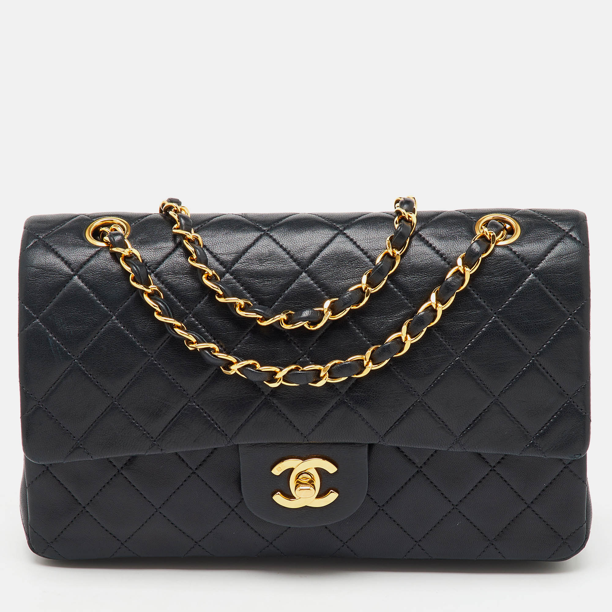 

Chanel Black Quilted Leather Medium Classic Double Flap Bag