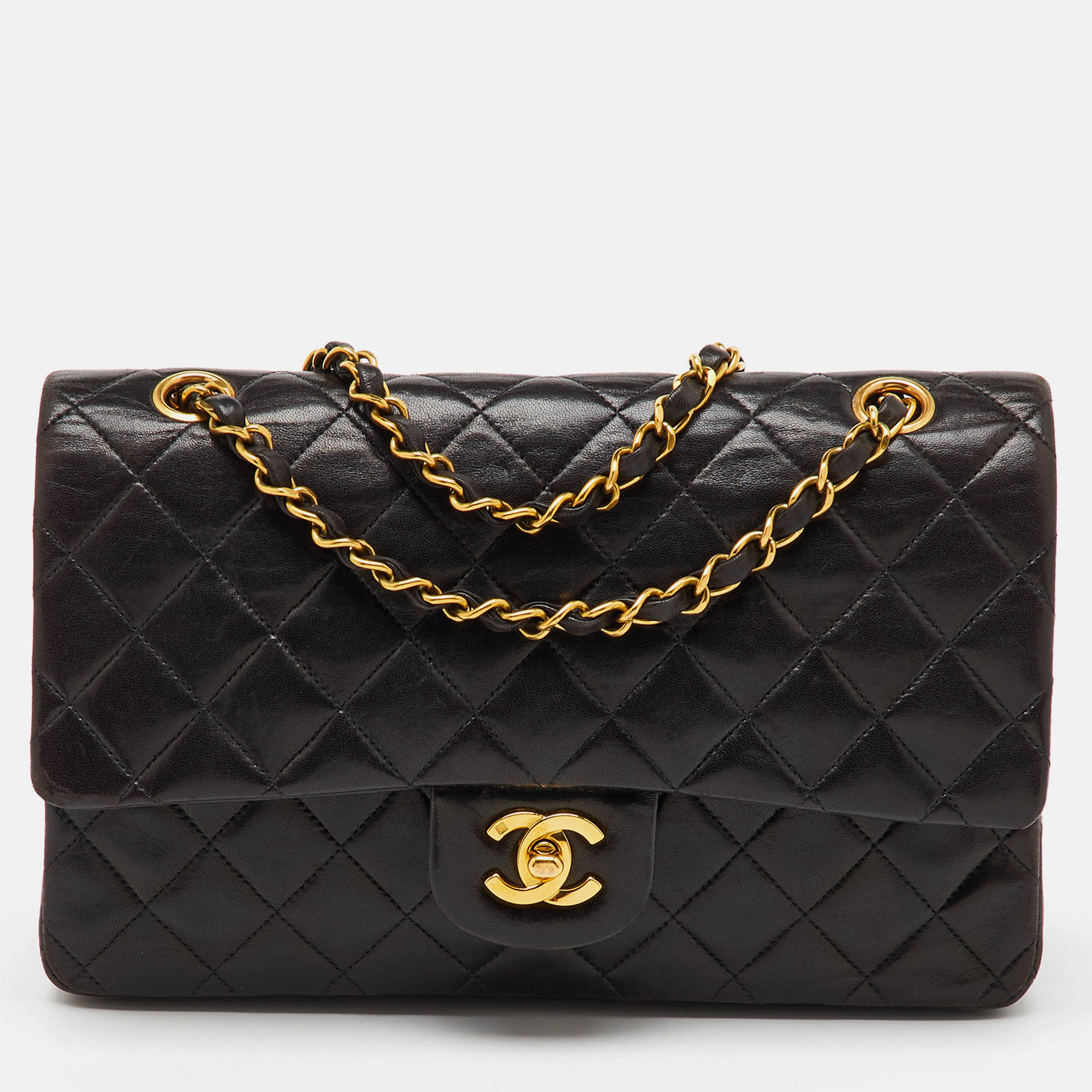 

Chanel Black Quilted Leather Medium Classic Double Flap Bag