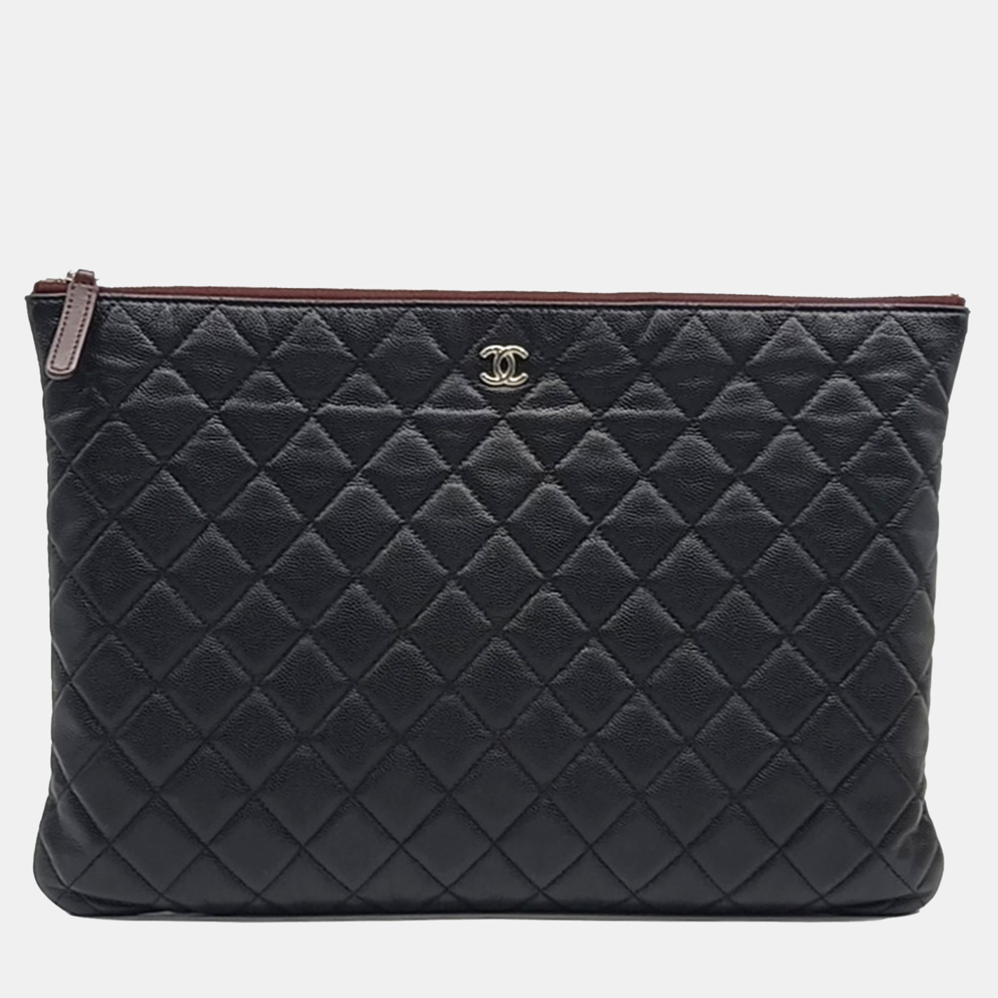 

Chanel Black Caviar Leather Clutch Large