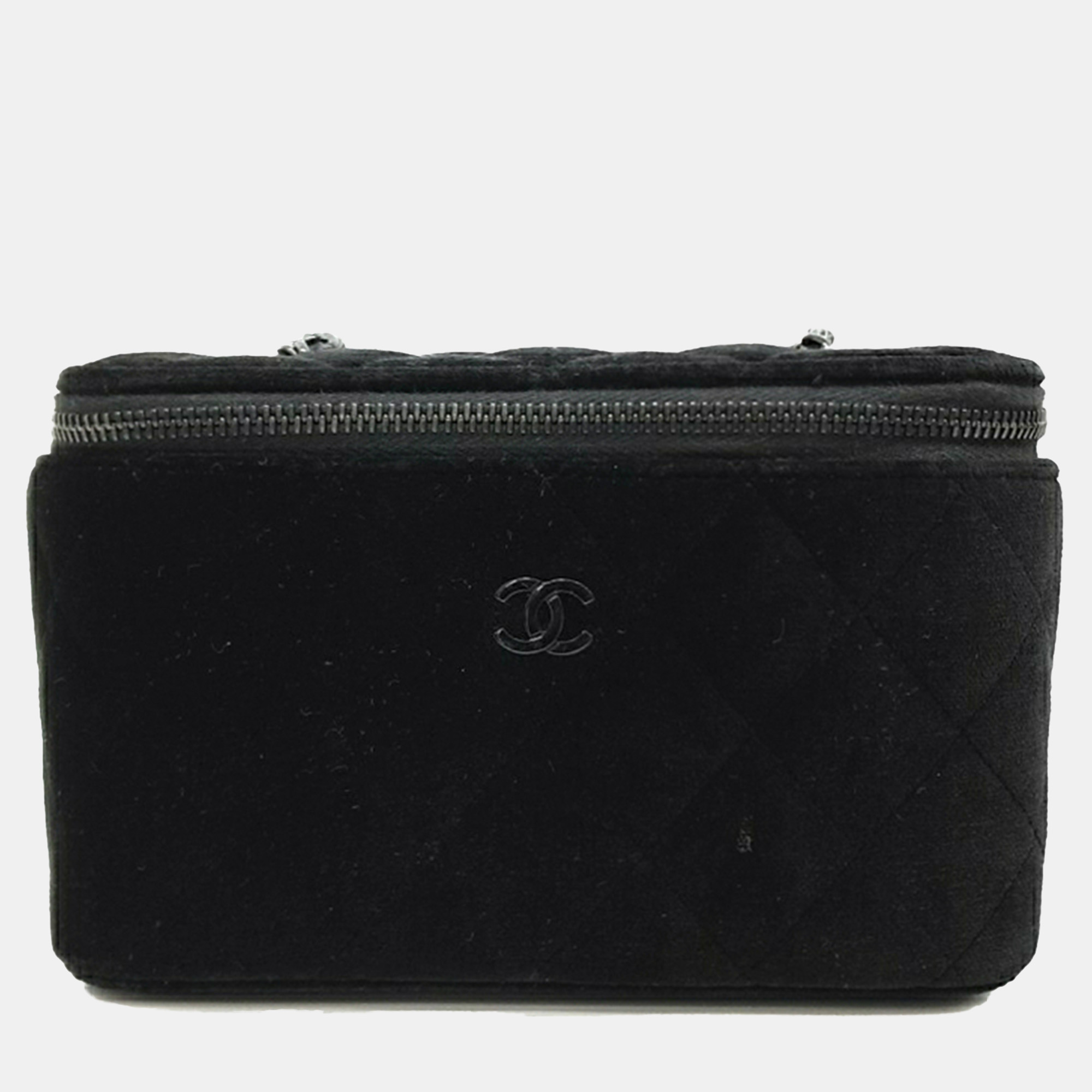 

Chanel Black Velvet Vanity crossbody Bag