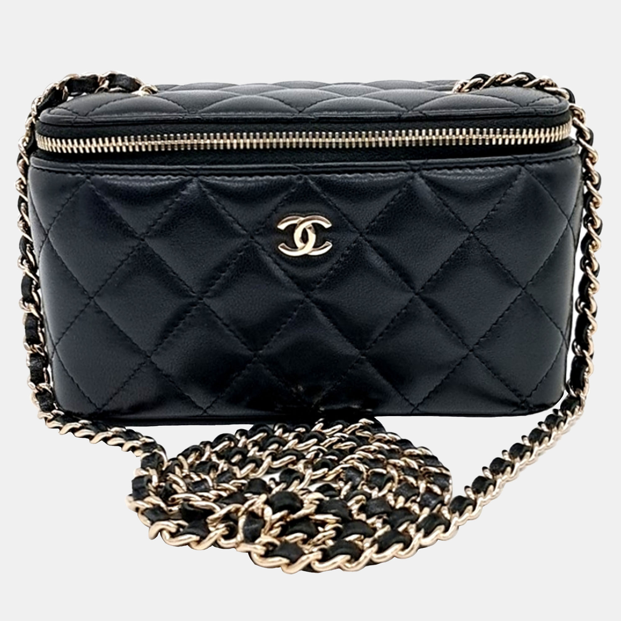 

Chanel Black Leather Vanity crossbody Bag