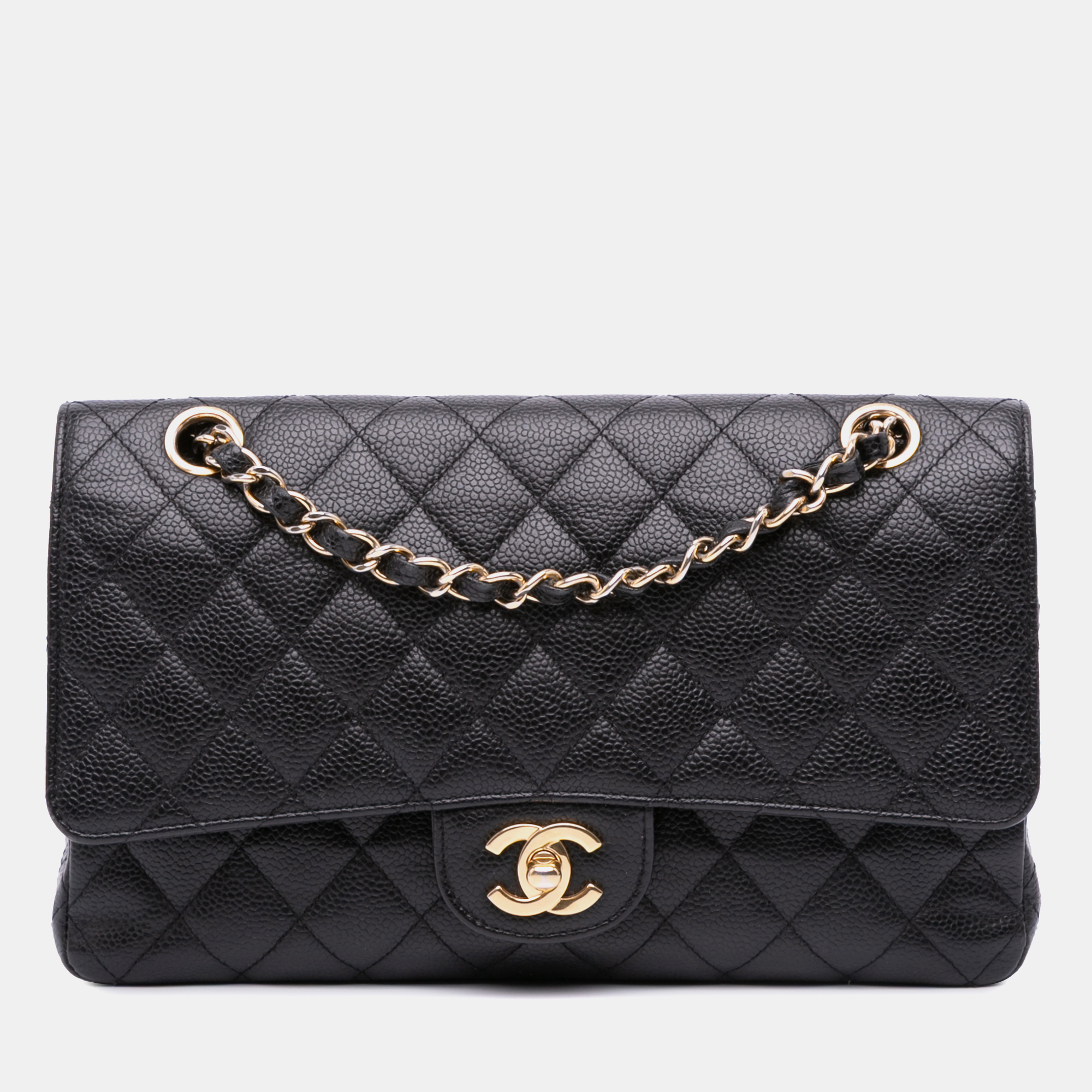 

Chanel Black Medium Classic Caviar Double Flap