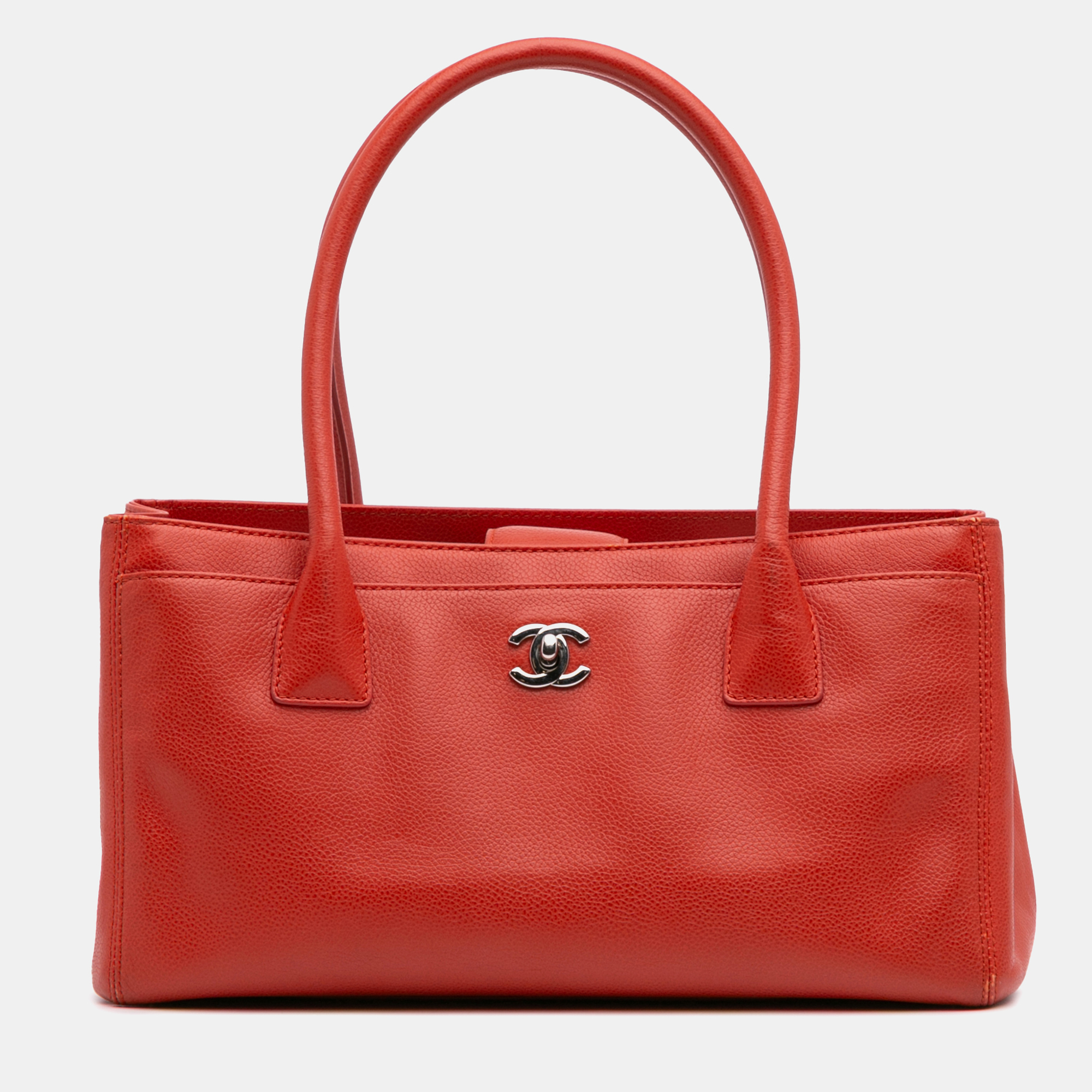 

Chanel Red Small Calfskin Executive Cerf Tote