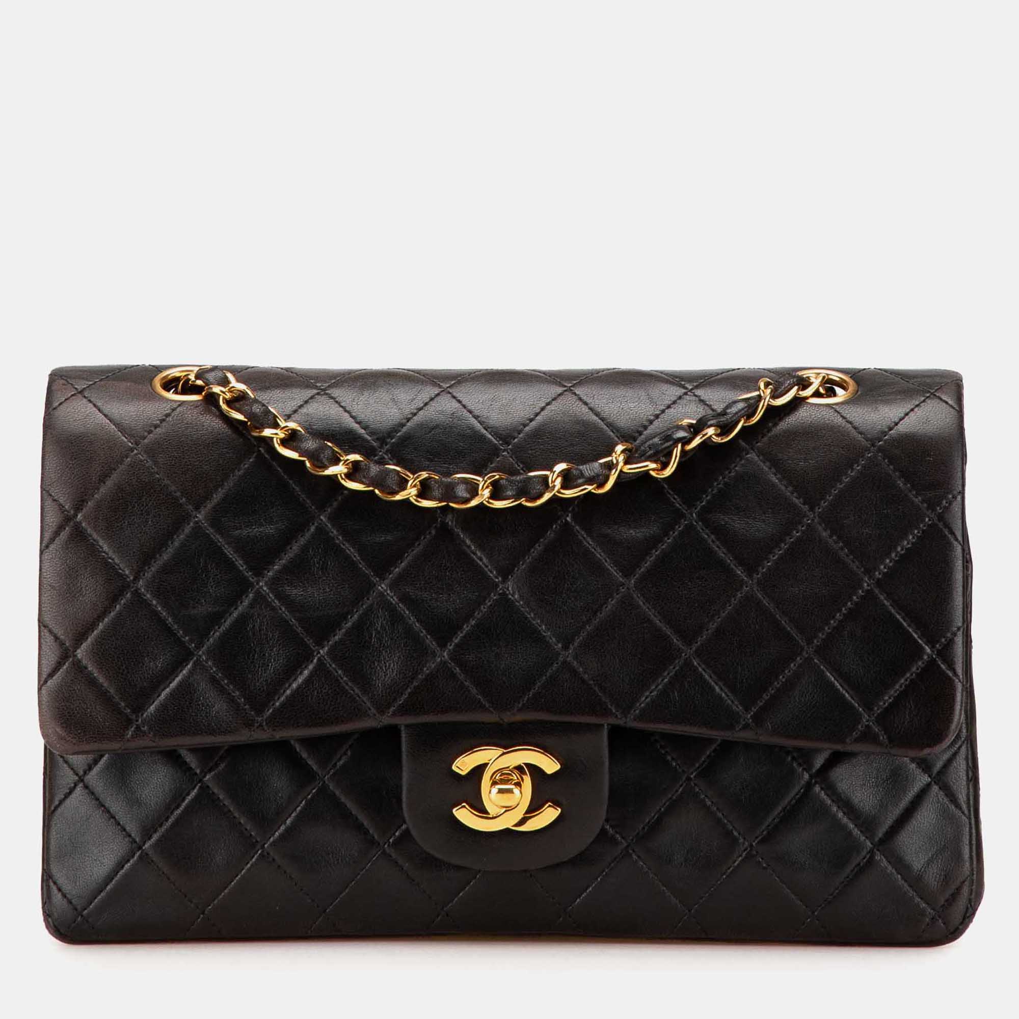 

Chanel Black Medium Classic Lambskin Double Flap