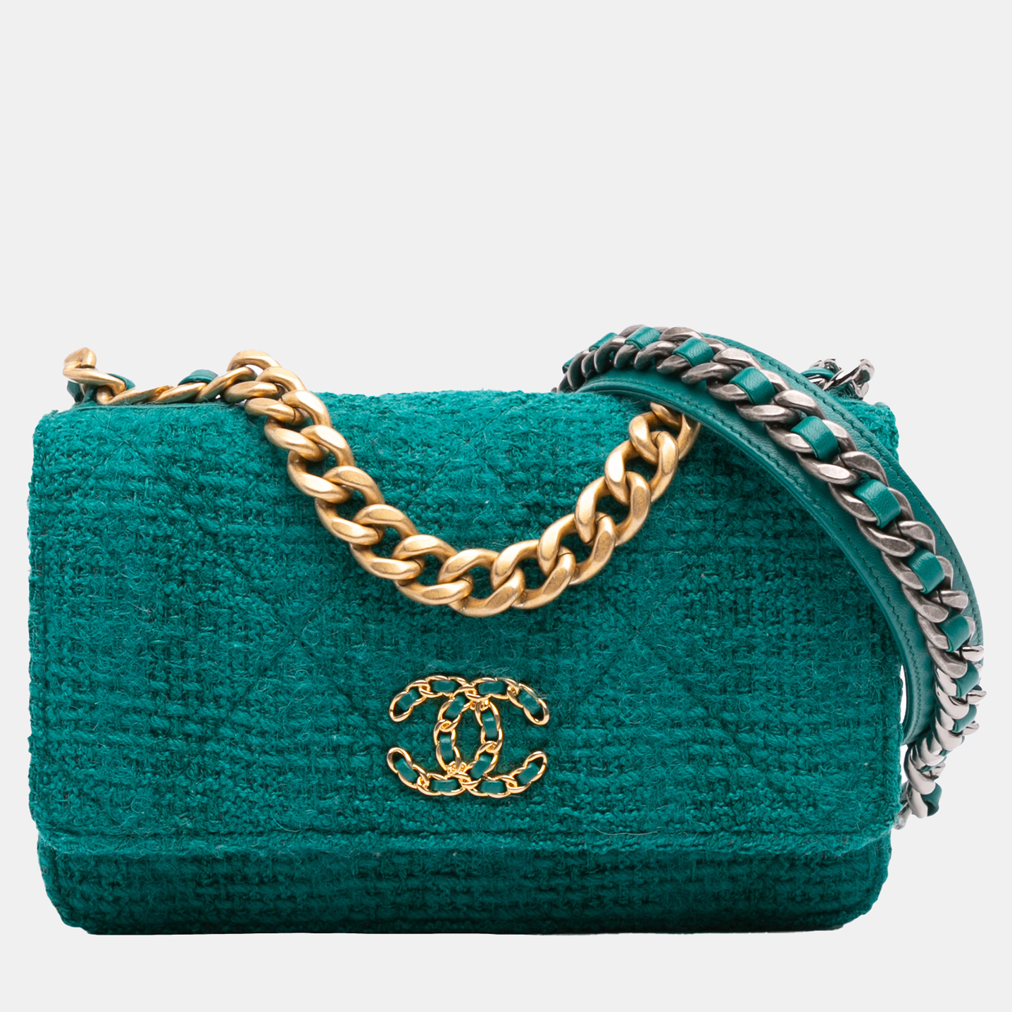 

Chanel Green Tweed 19 Wallet On Chain