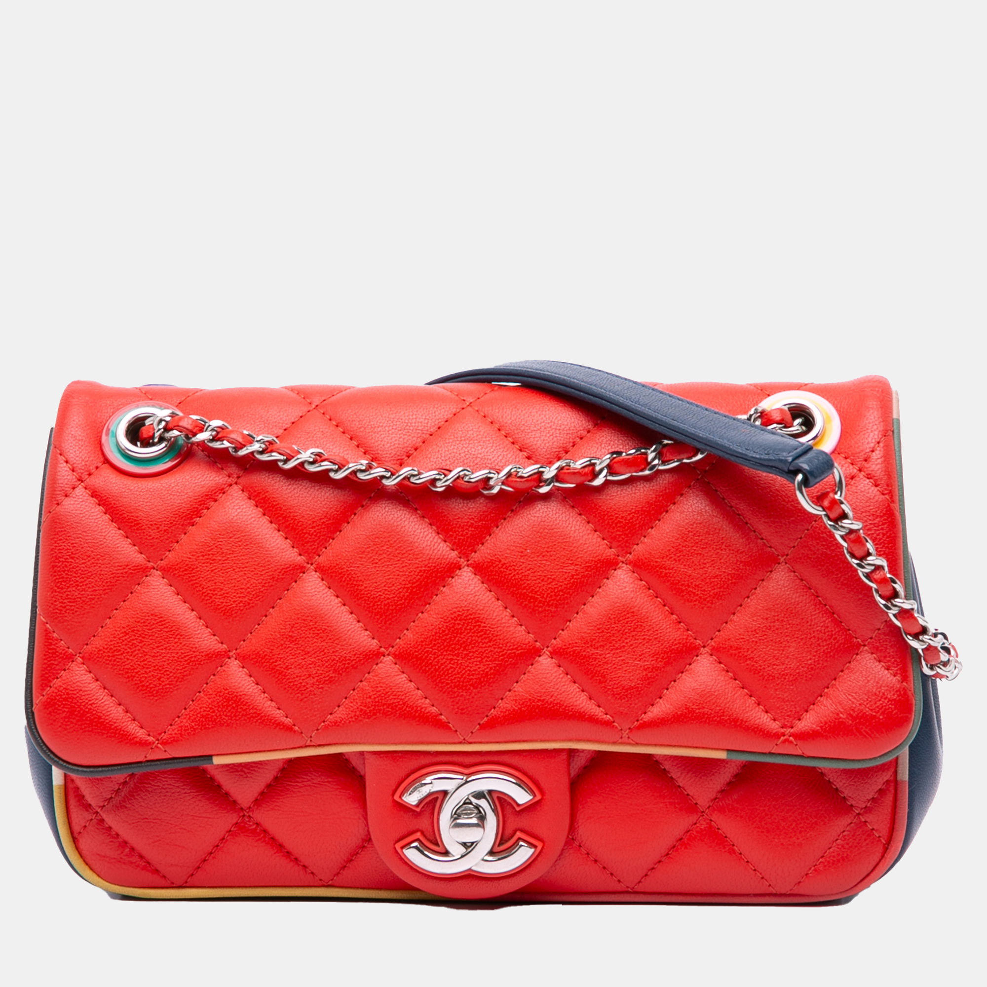 

Chanel Red Small Quilted Lambskin Cuba Color Flap