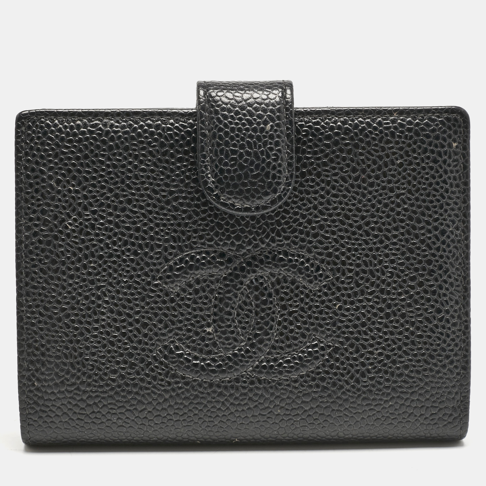 

Chanel Black Caviar Leather CC French Wallet
