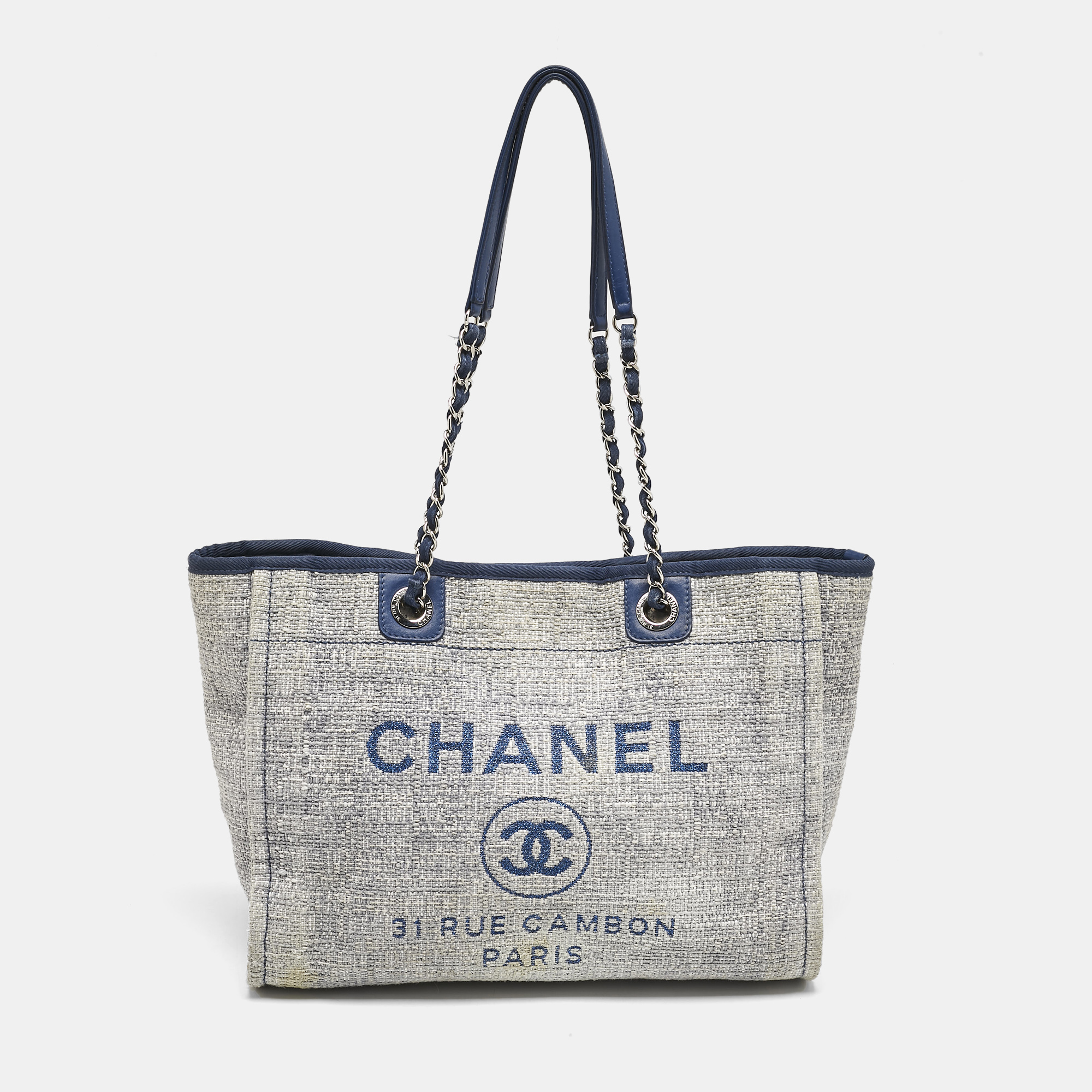 

Chanel Blue Tweed  Deauville Shopper Tote