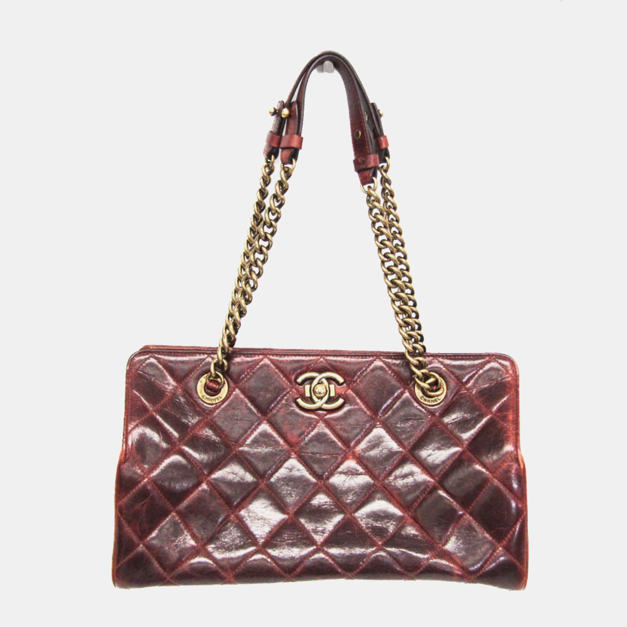 

Chanel Brown Leather Matelasse Chain Shoulder Bag
