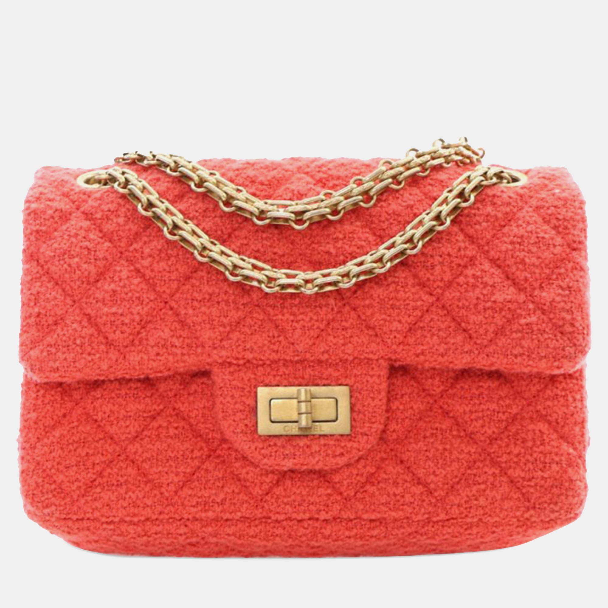 

Chanel Red Tweed Reissue Single Flap Mini Bag