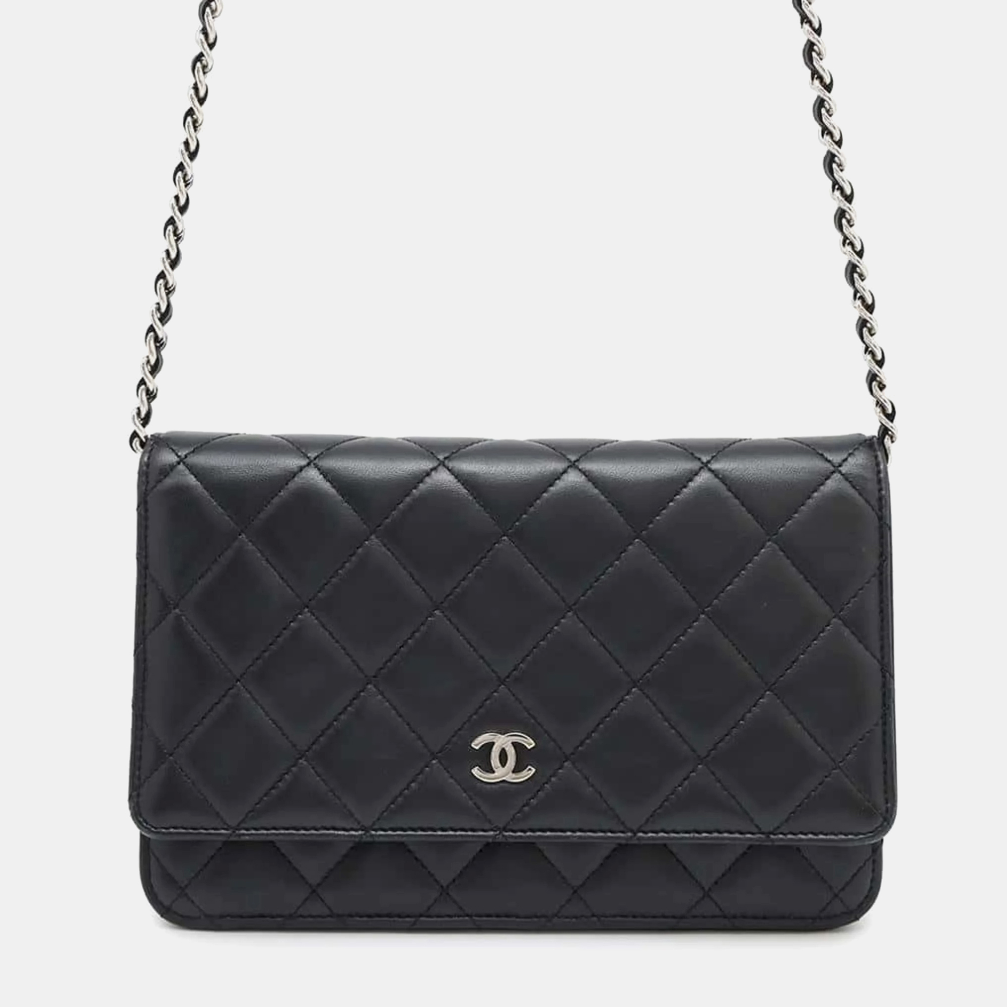 

Chanel Black Lambskin Classic Wallet on Chain