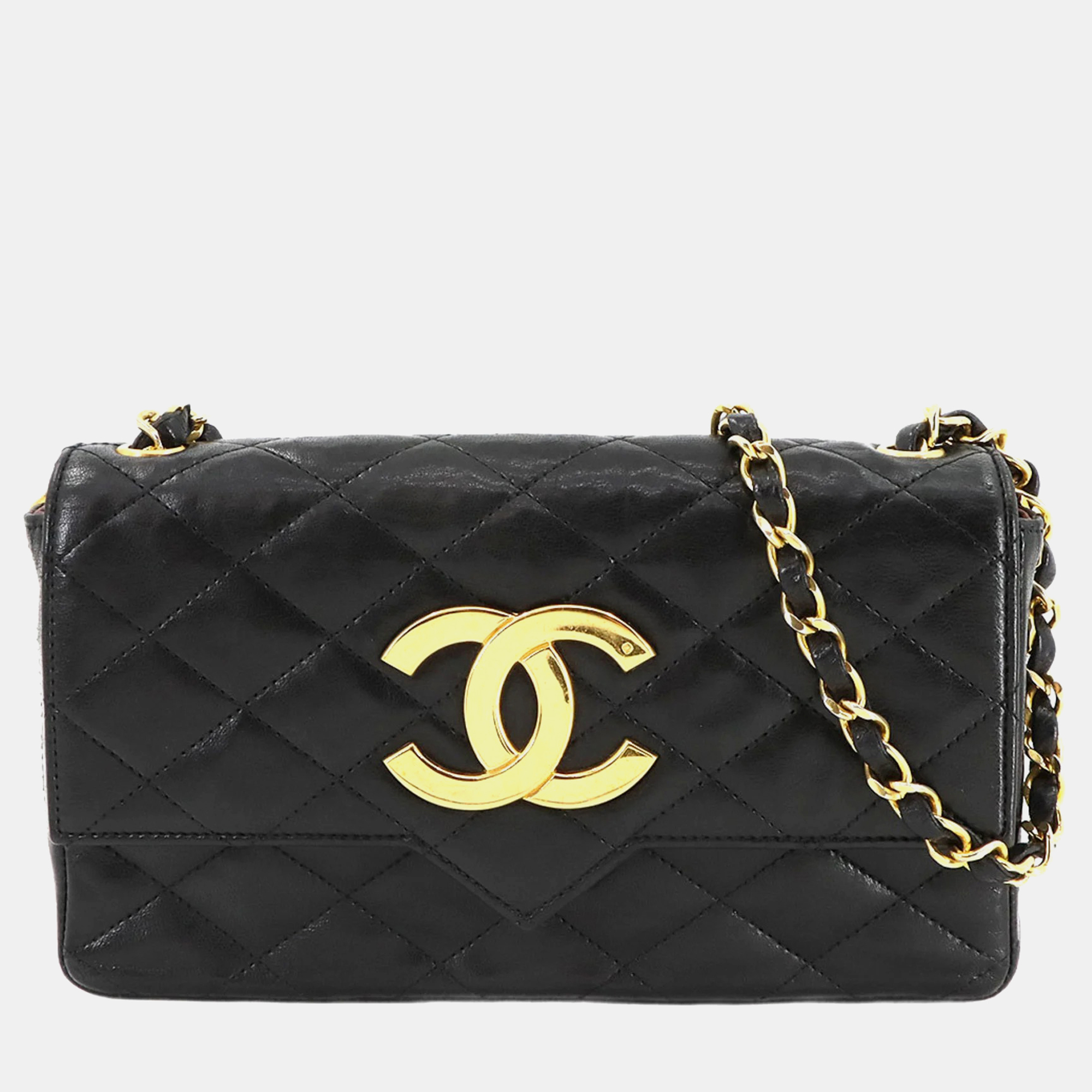 

Chanel Black Leather Chain Shoulder Bag