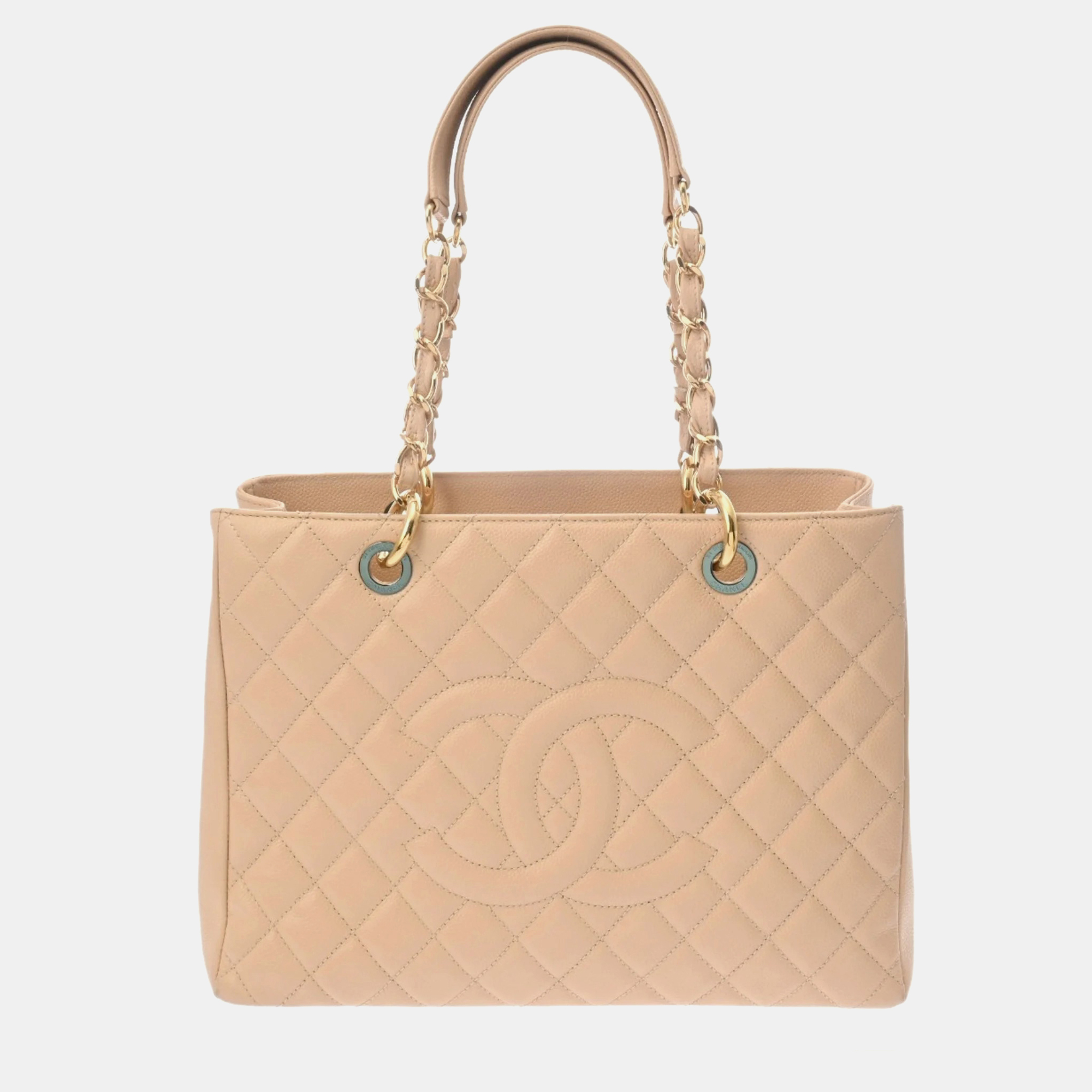 

Chanel Beige Caviar Leather GST Tote Bag