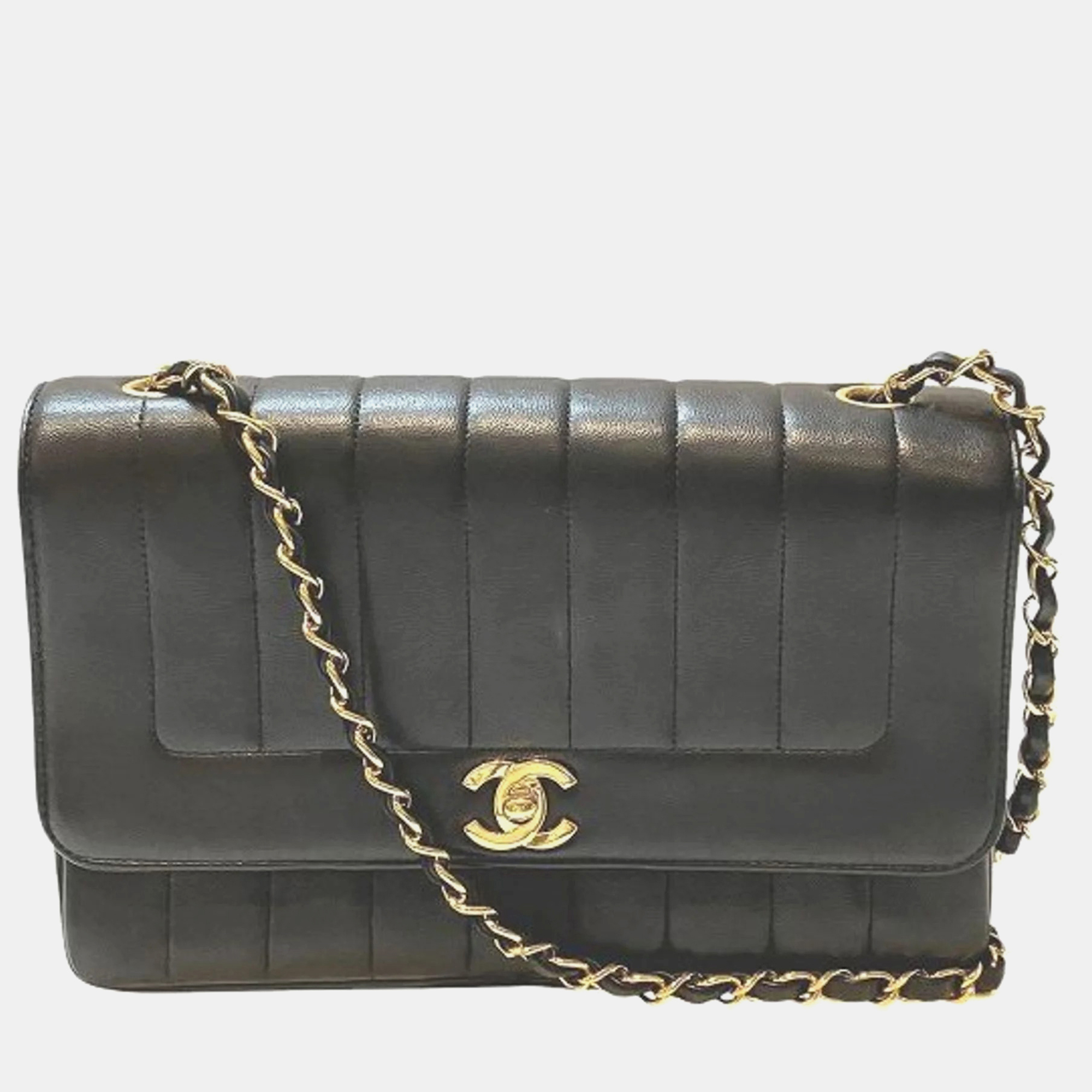 

Chanel Black Lambskin Mademoiselle Chain Shoulder Bag