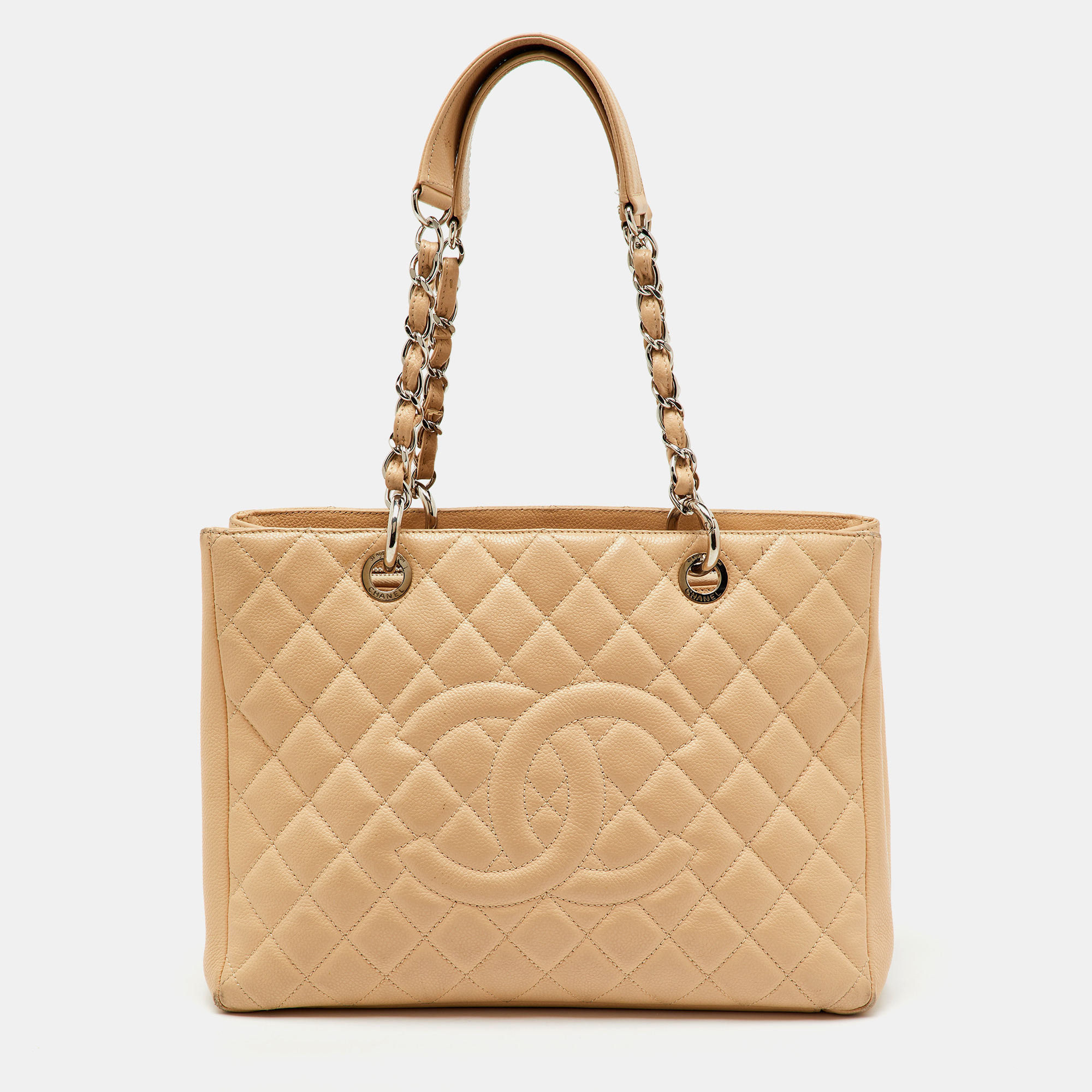 

Chanel Beige Quilted Caviar Leather GST Shopper Tote