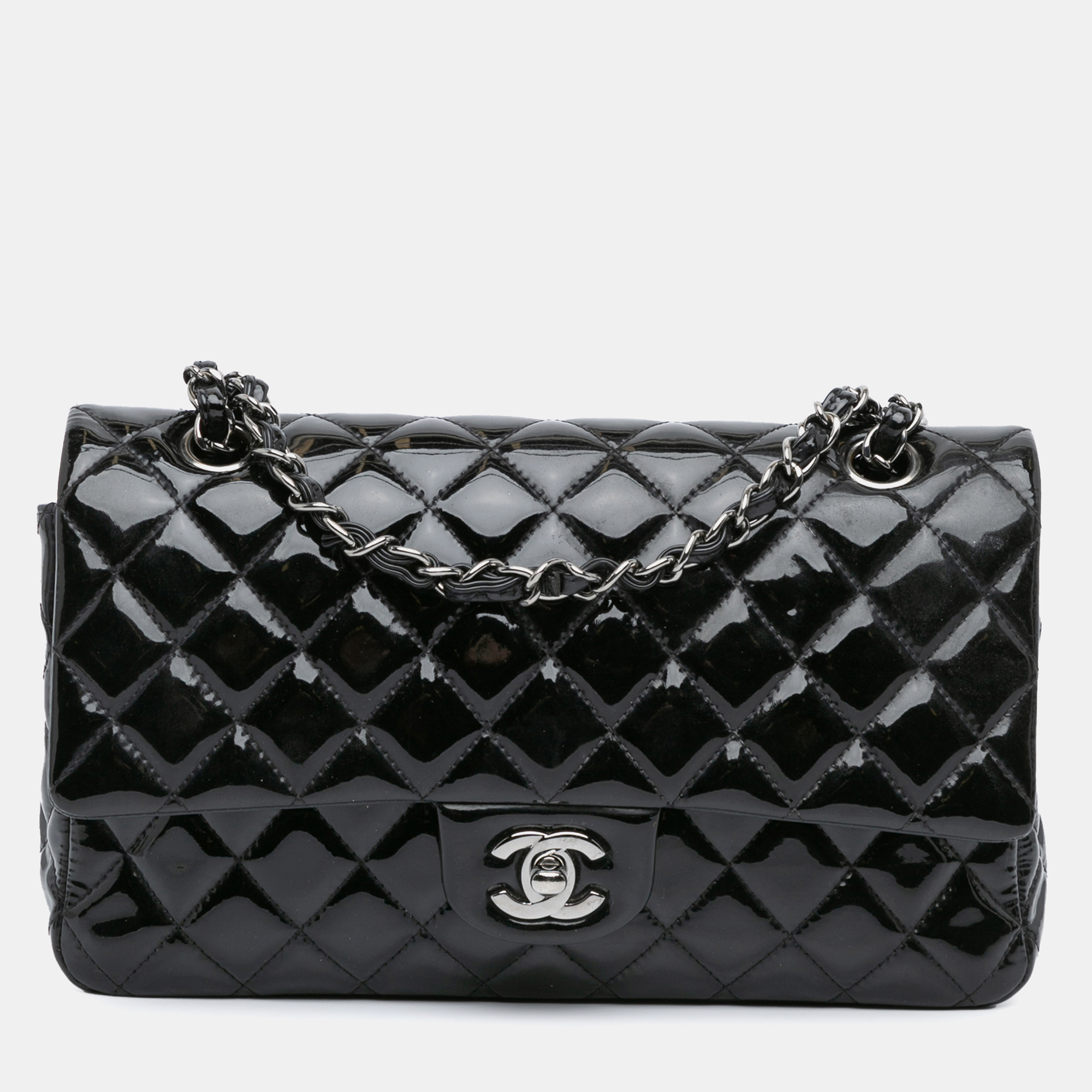 

Chanel Black Medium Classic Patent Double Flap
