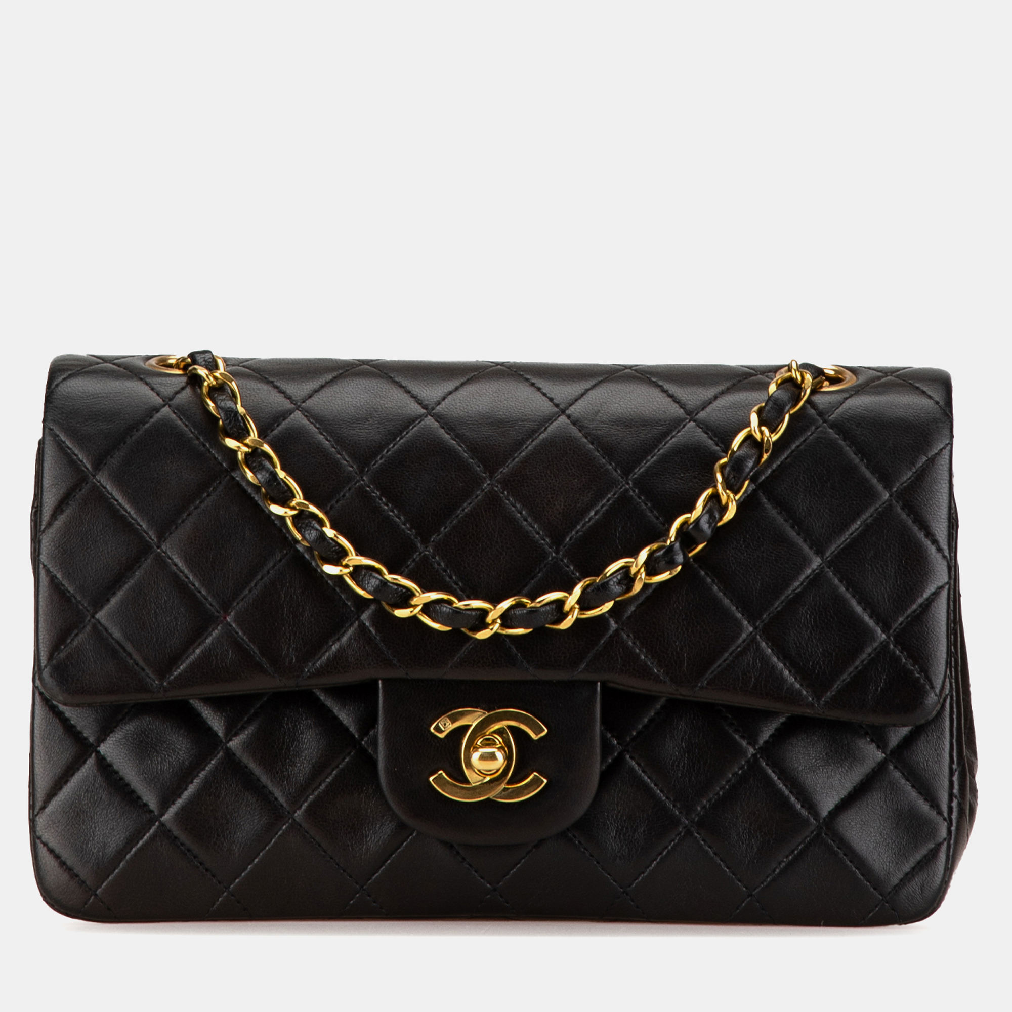 

Chanel Black Small Classic Lambskin Double Flap
