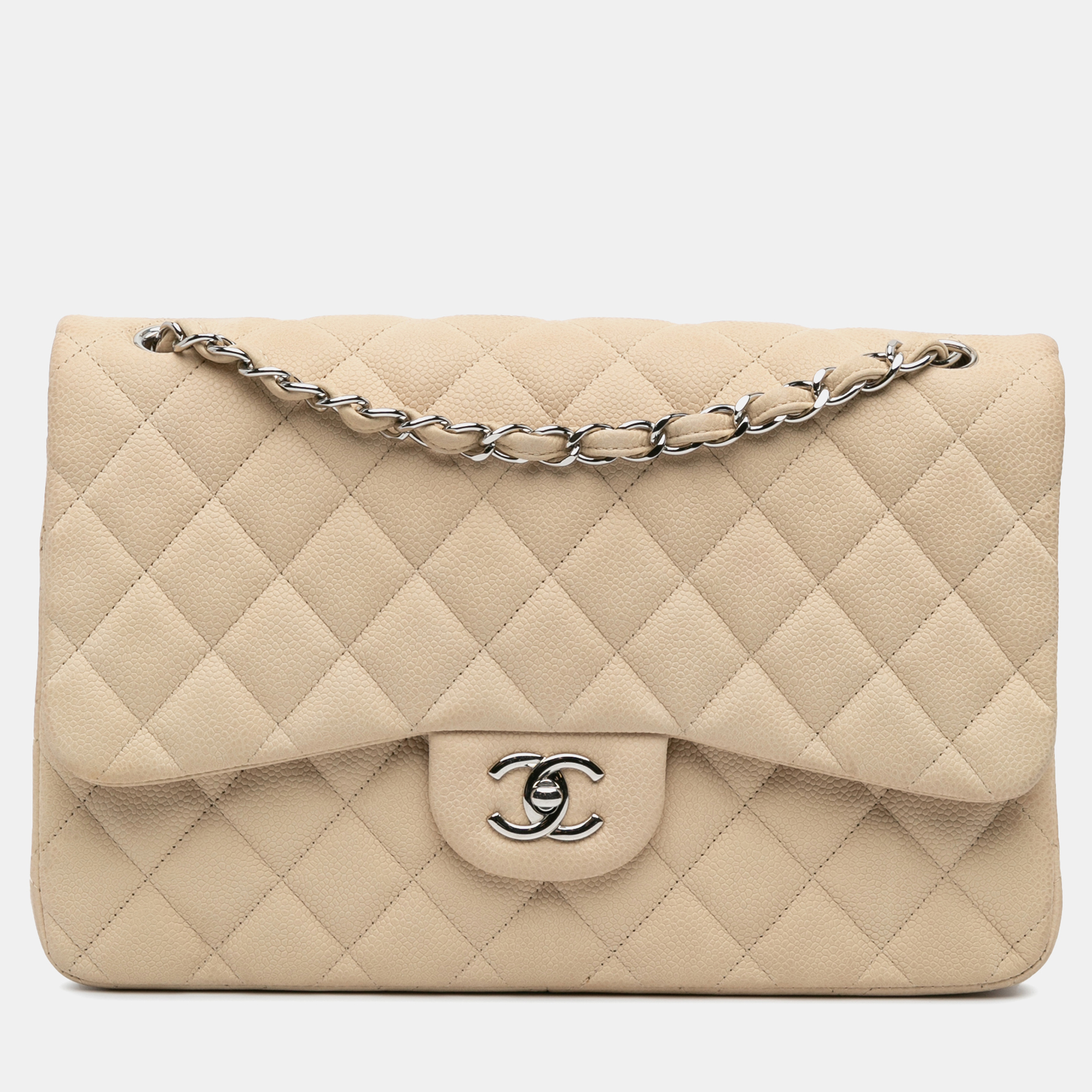 

Chanel Brown Jumbo Classic Caviar Double Flap