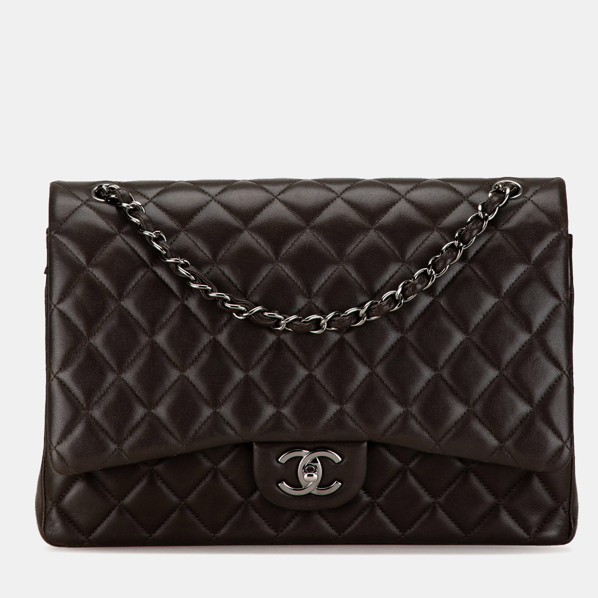 

Chanel Black Maxi Classic Lambskin Double Flap