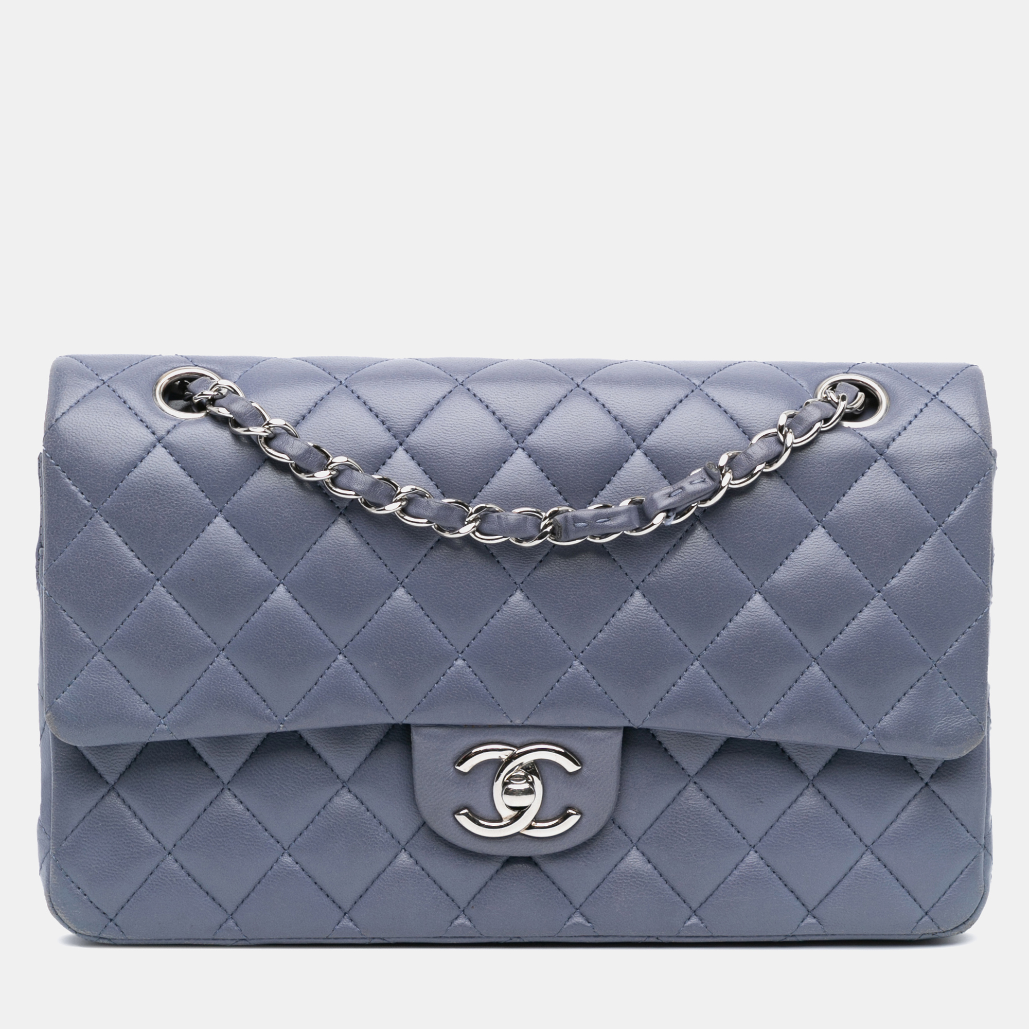 

Chanel Purple Lambskin Classic Medium Double Flap Bag
