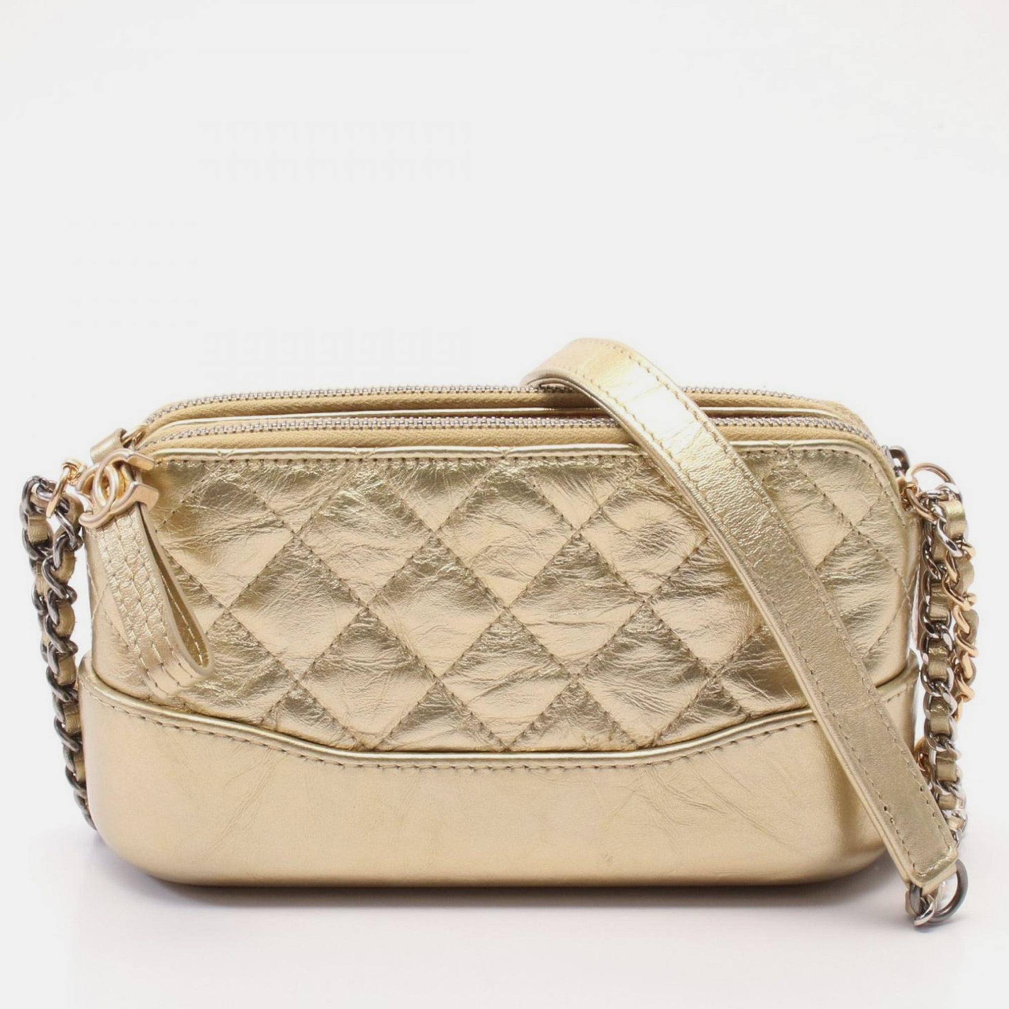 

Chanel Coco Mark Matelasse Shoulder Chain Bag Leather Gold