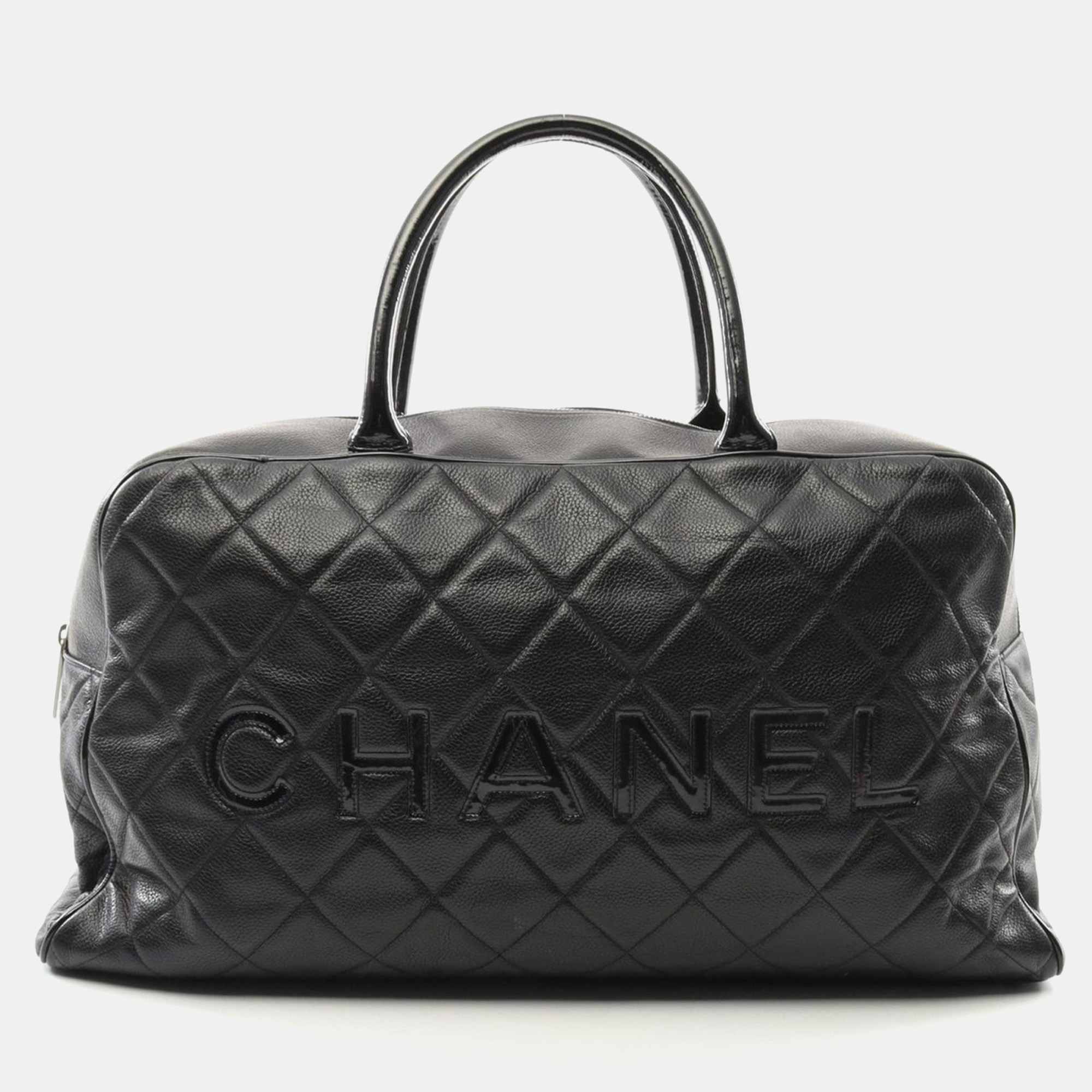 

Chanel Matelasse Hand Bag Leather Black Shw Cc Coco