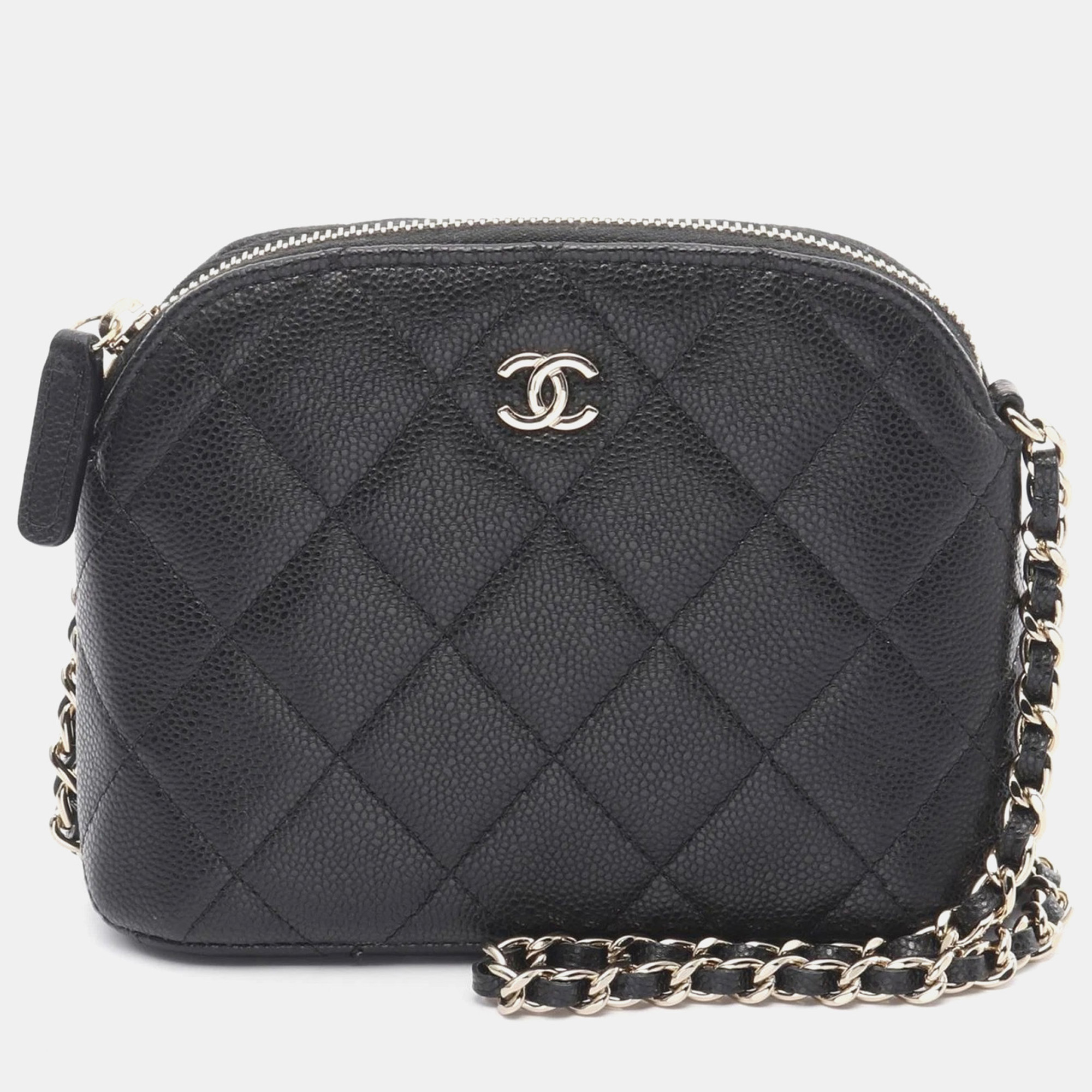 

Chanel Timeless Classic Matelasse Chain Shoulder Bag Leather Black