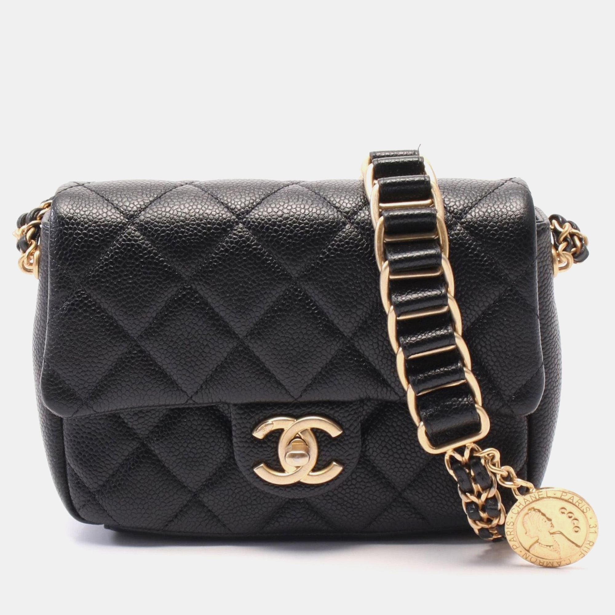 

Chanel Leather Black Soul Flap Crossbody Chain Bag