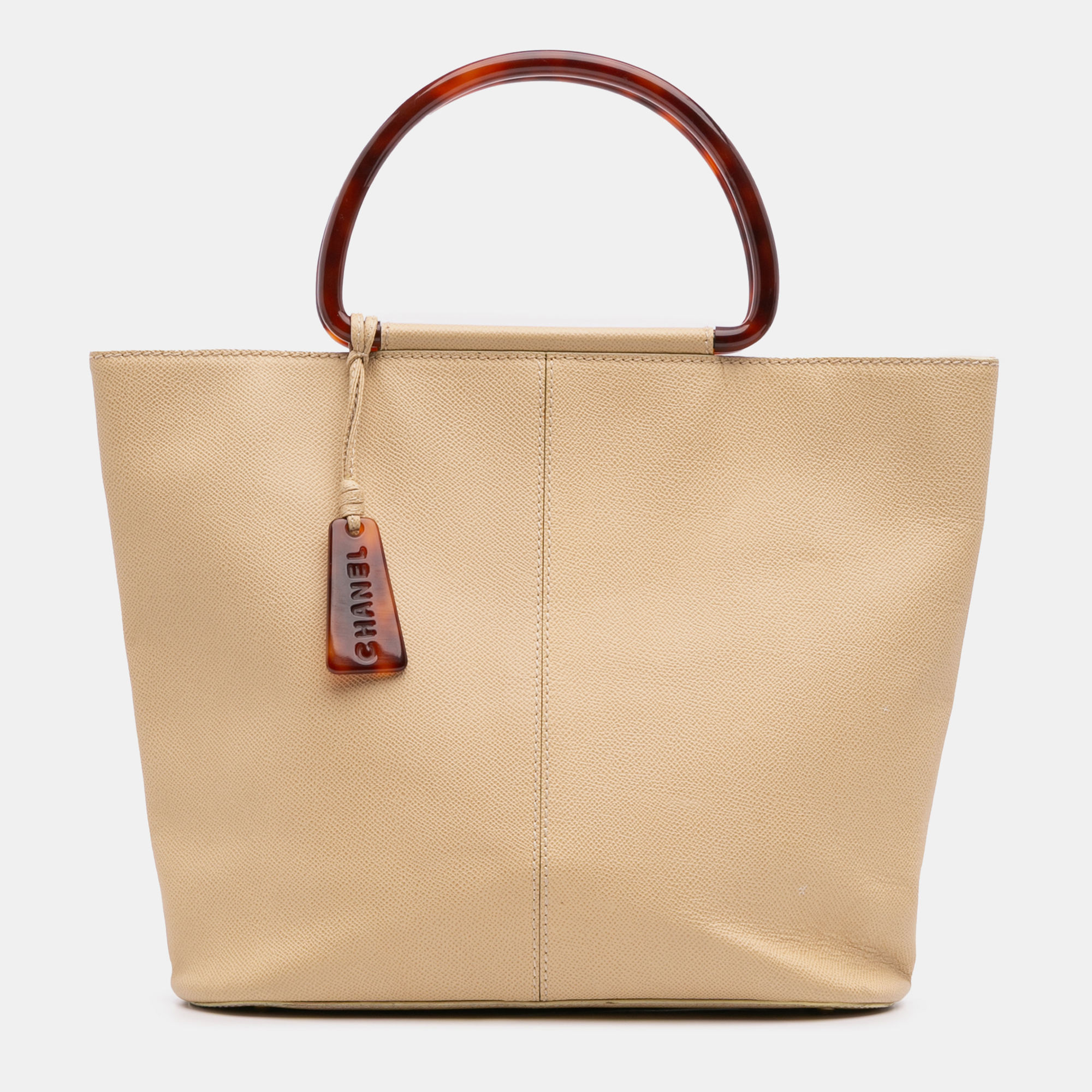 

Chanel Beige Brown Grained Calfskin Tortoise Tote