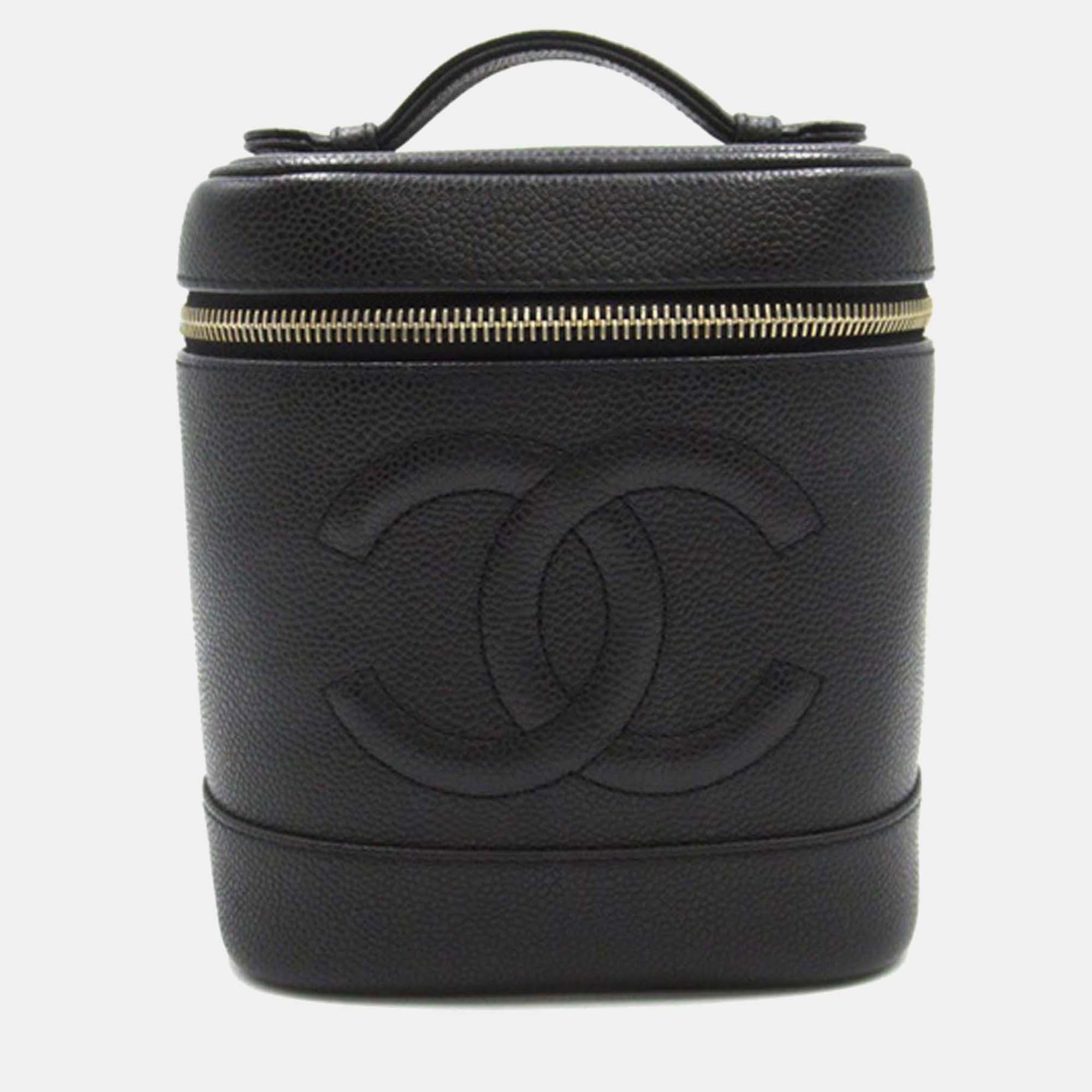 

Chanel Black CC Caviar Vanity Case