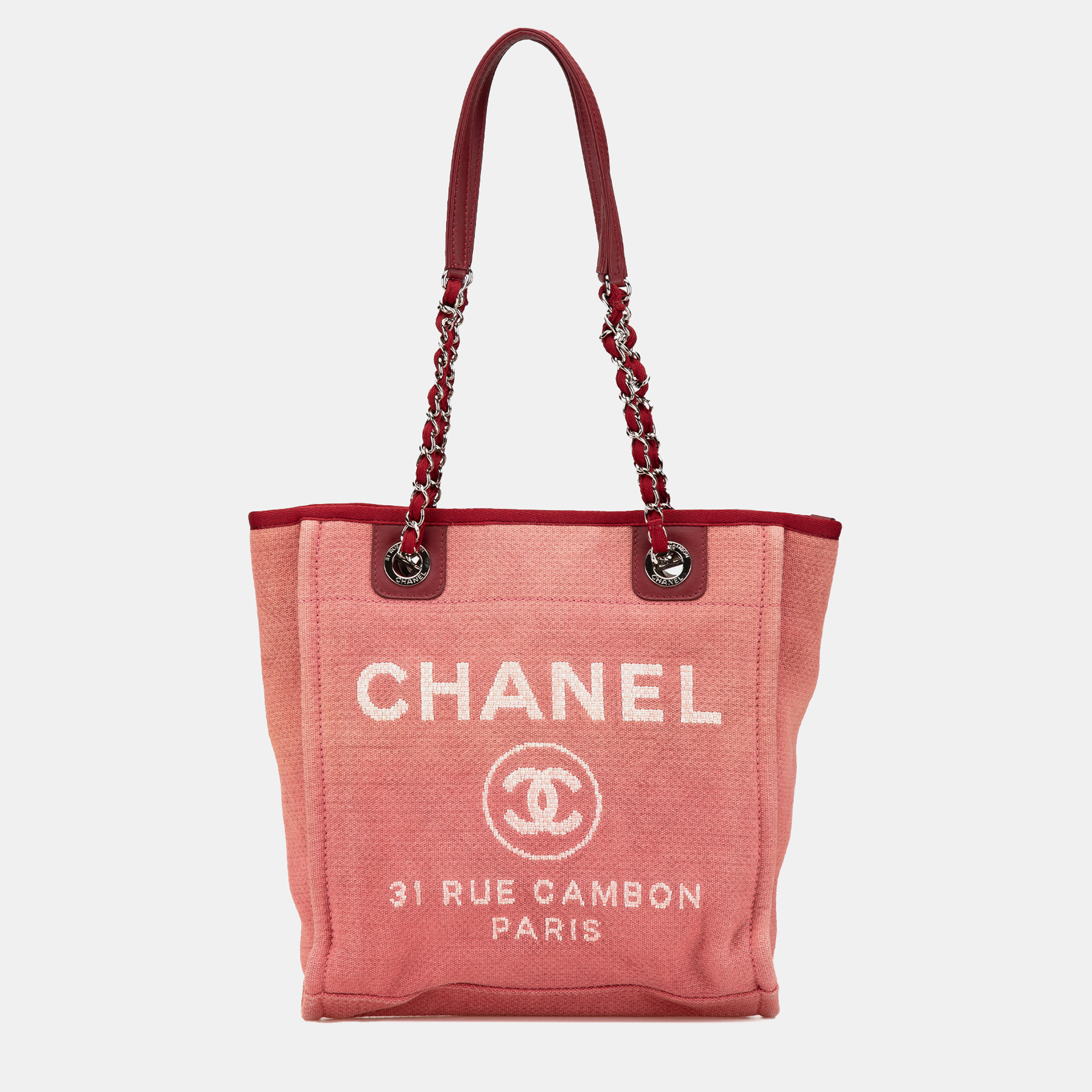 

Chanel Red Mini Canvas Deauville Tote