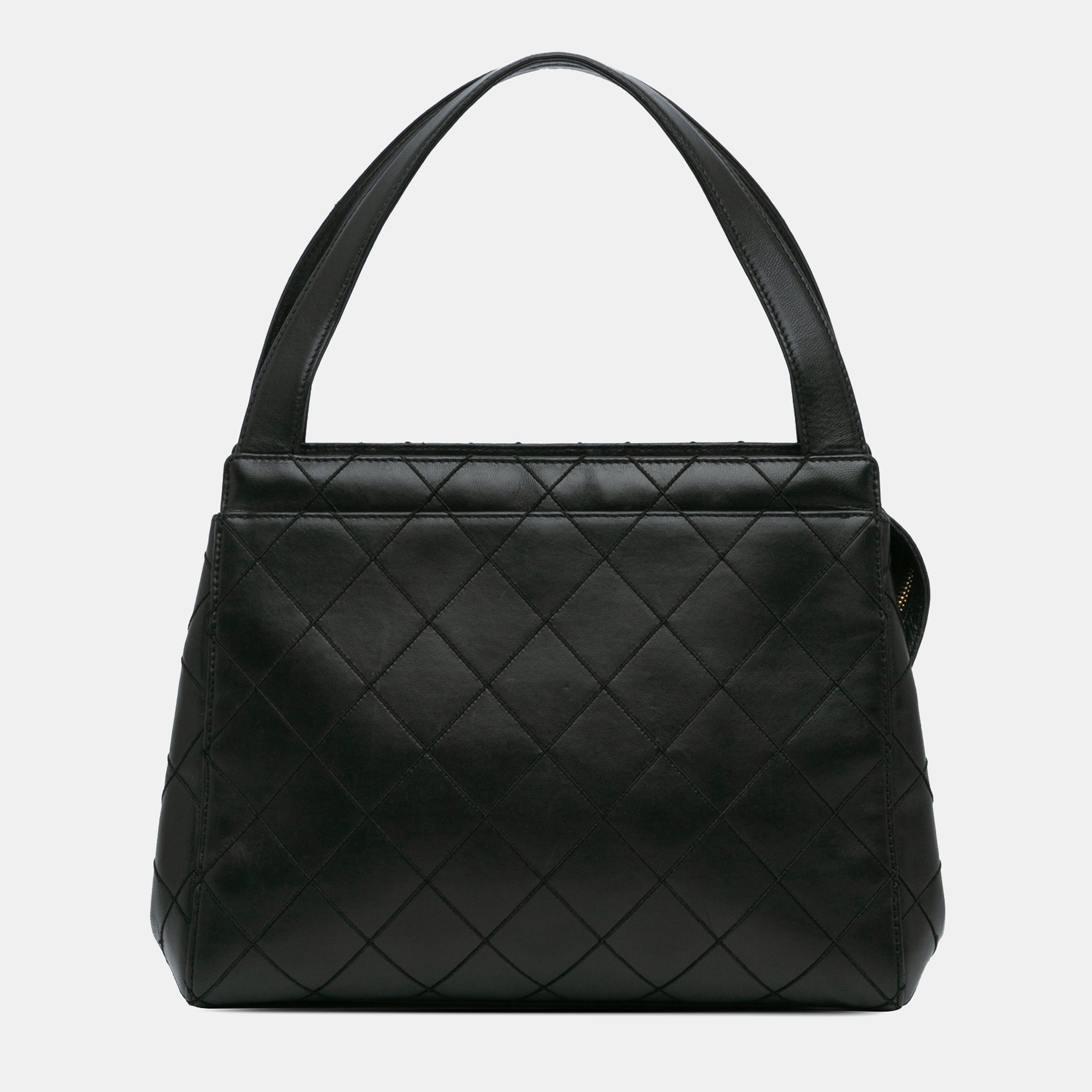 

Chanel Black Stitched Lambskin Handbag