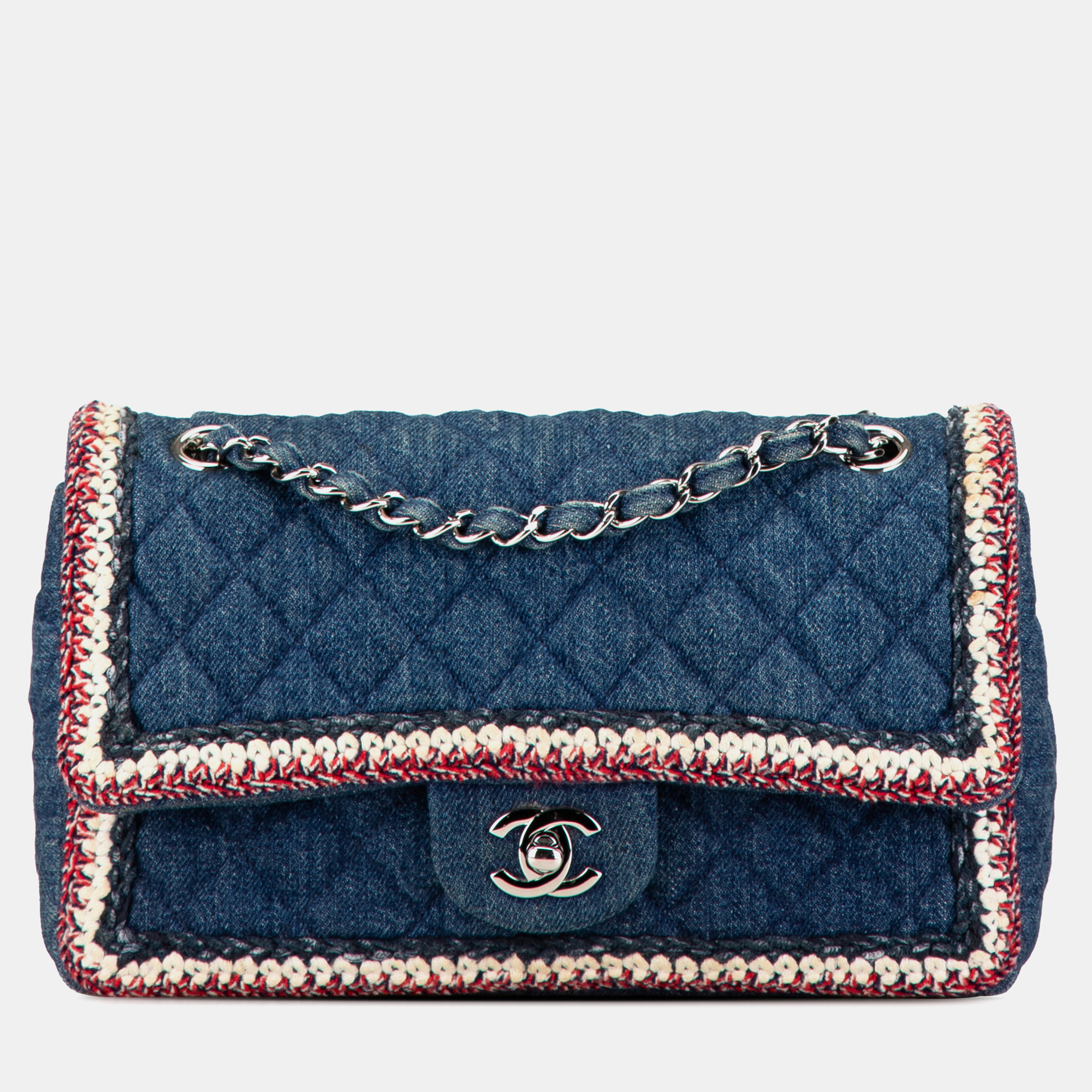 

Chanel Blue Medium Denim Braided Flap