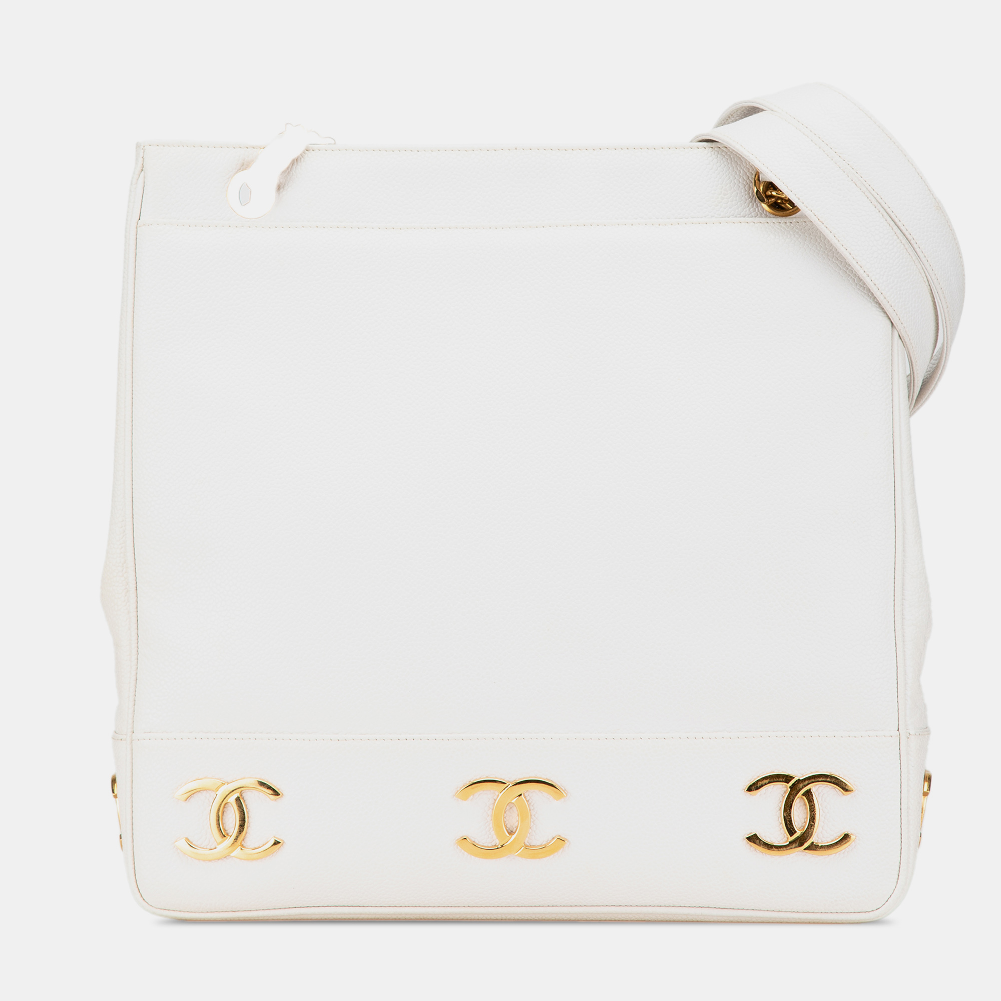 

Chanel Cream Caviar Triple CC Tote