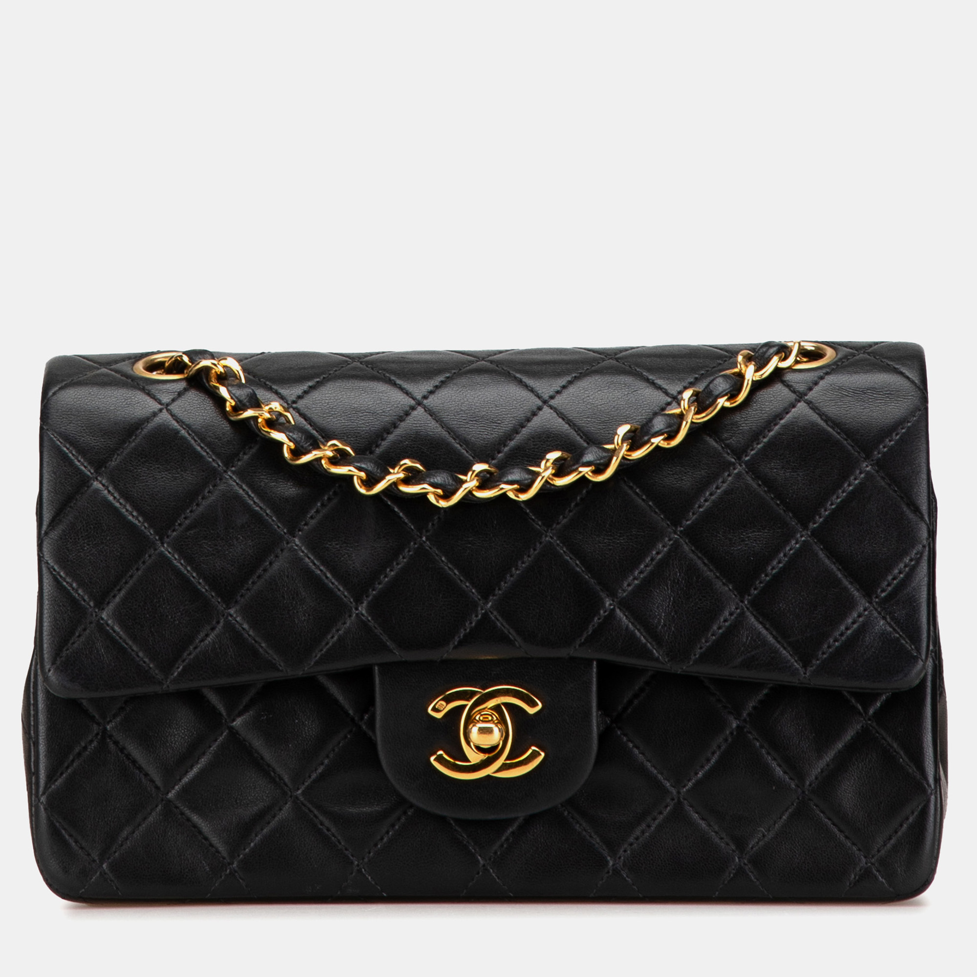 

Chanel Black Small Classic Lambskin Double Flap