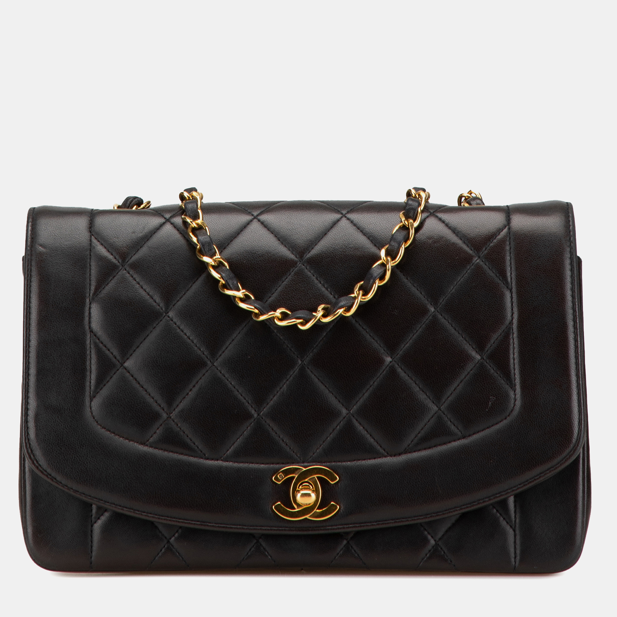 

Chanel Black Medium Lambskin Diana Flap