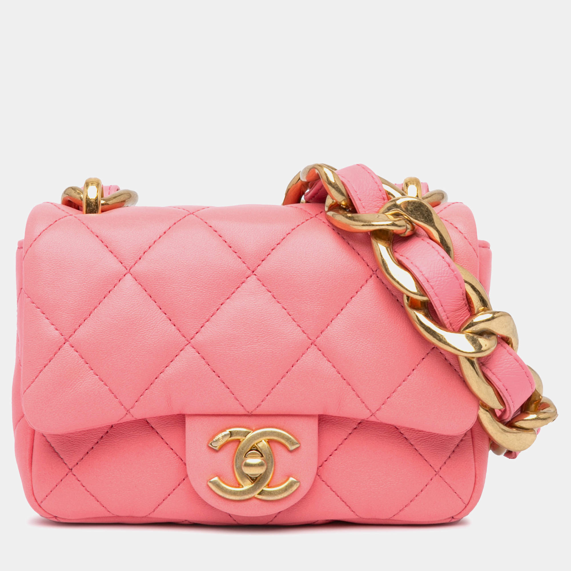 

Chanel Pink Mini Quilted Lambskin Funky Town Flap