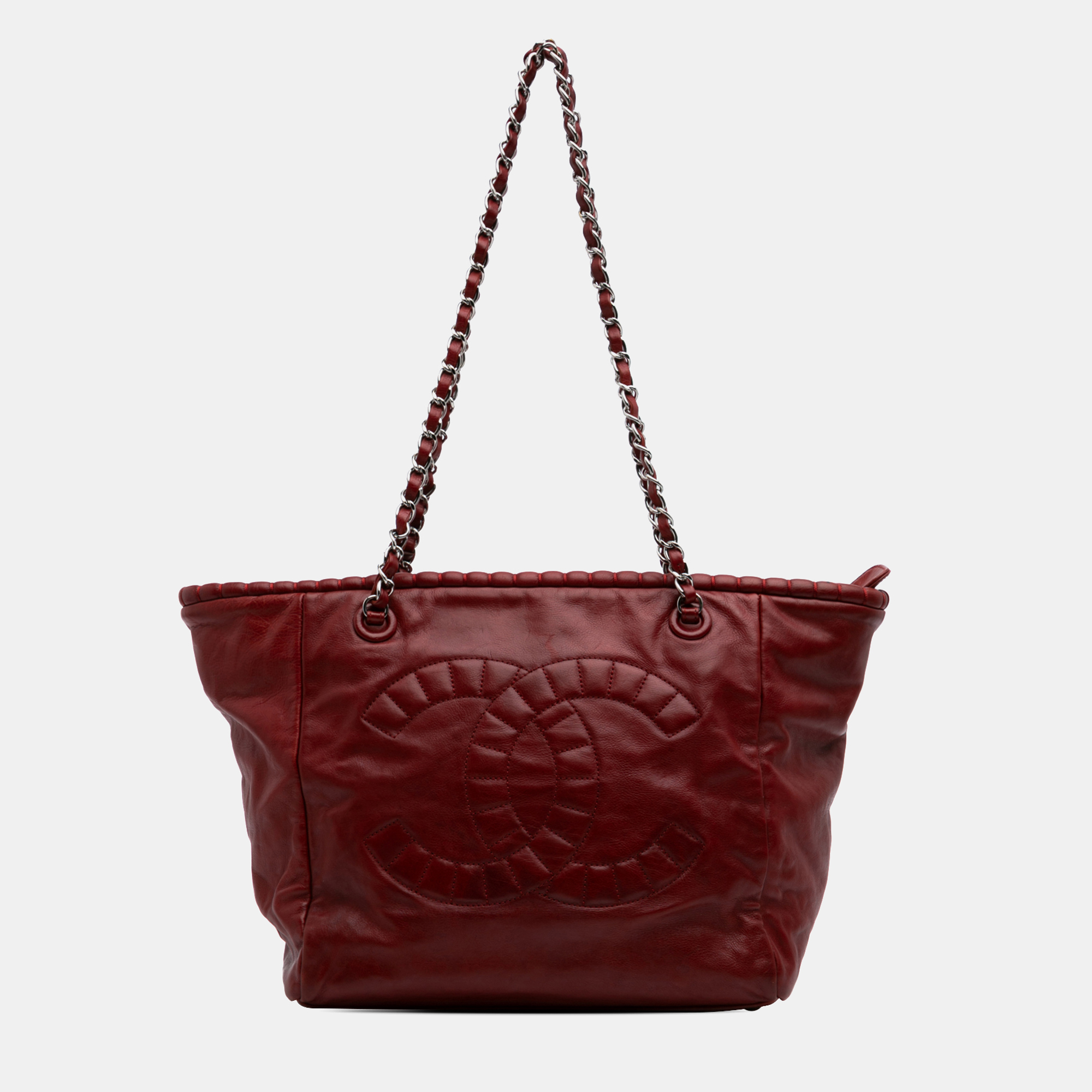 

Chanel Red Calfskin On The Bund Tote Bag