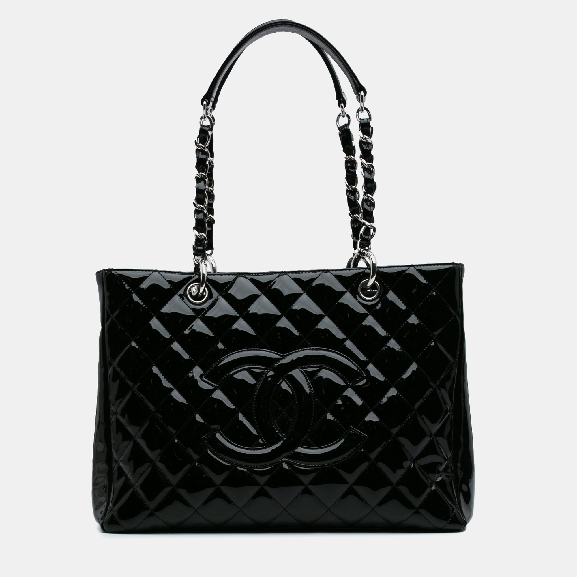 

Chanel Black Patent Grand Shopping Tote