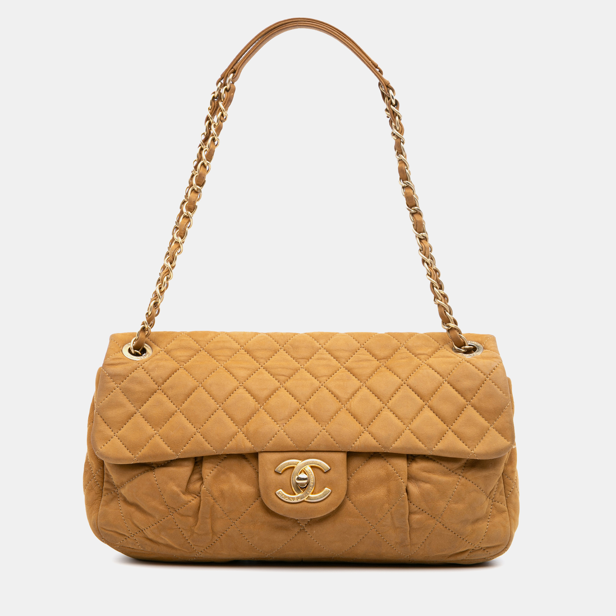 

Chanel Brown Large Iridescent Calfskin Chic Quilt Flap