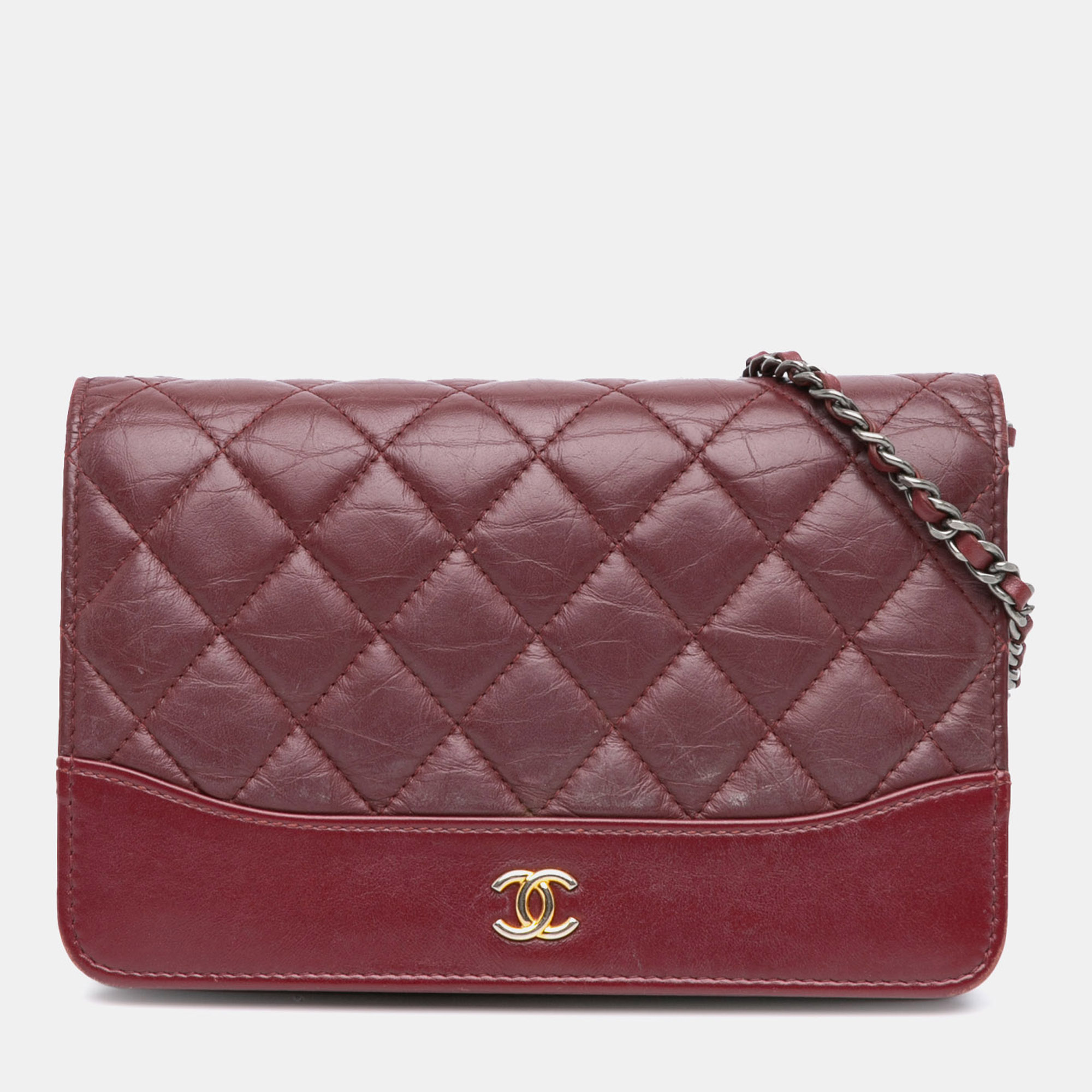 

Chanel Red Quilted Aged Calfskin Gabrielle Wallet on Chain
