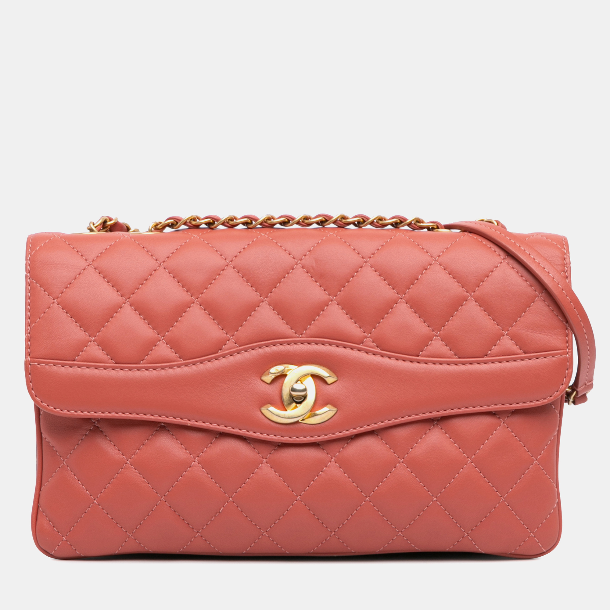 

Chanel Pink Quilted Lambskin Daily Companion Large Flap Bag