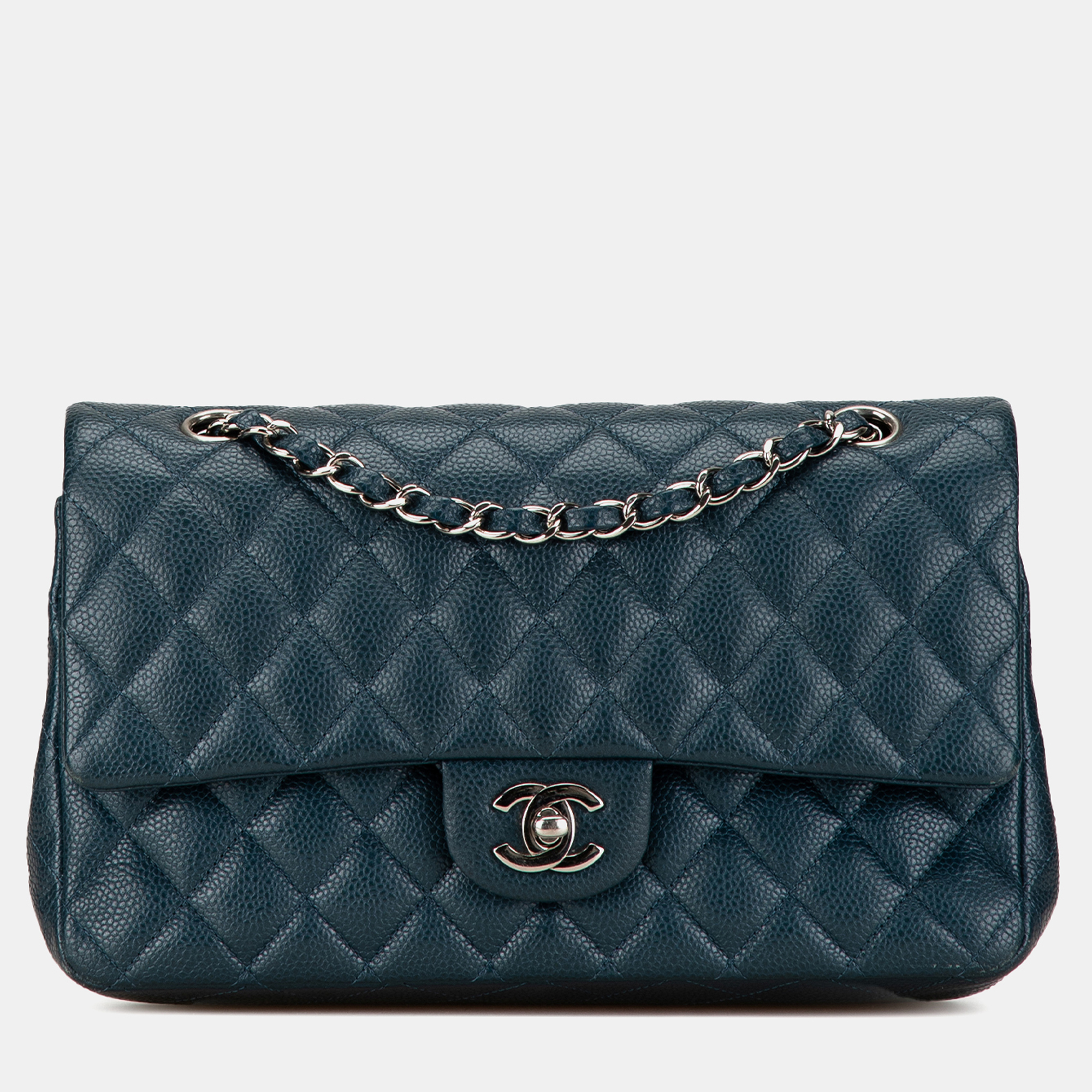 

Chanel Blue Medium Classic Caviar Double Flap