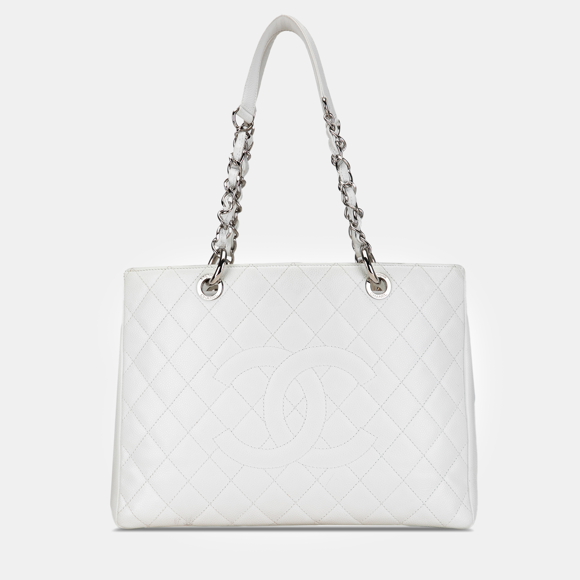 

Chanel White Caviar Grand Shopping Tote