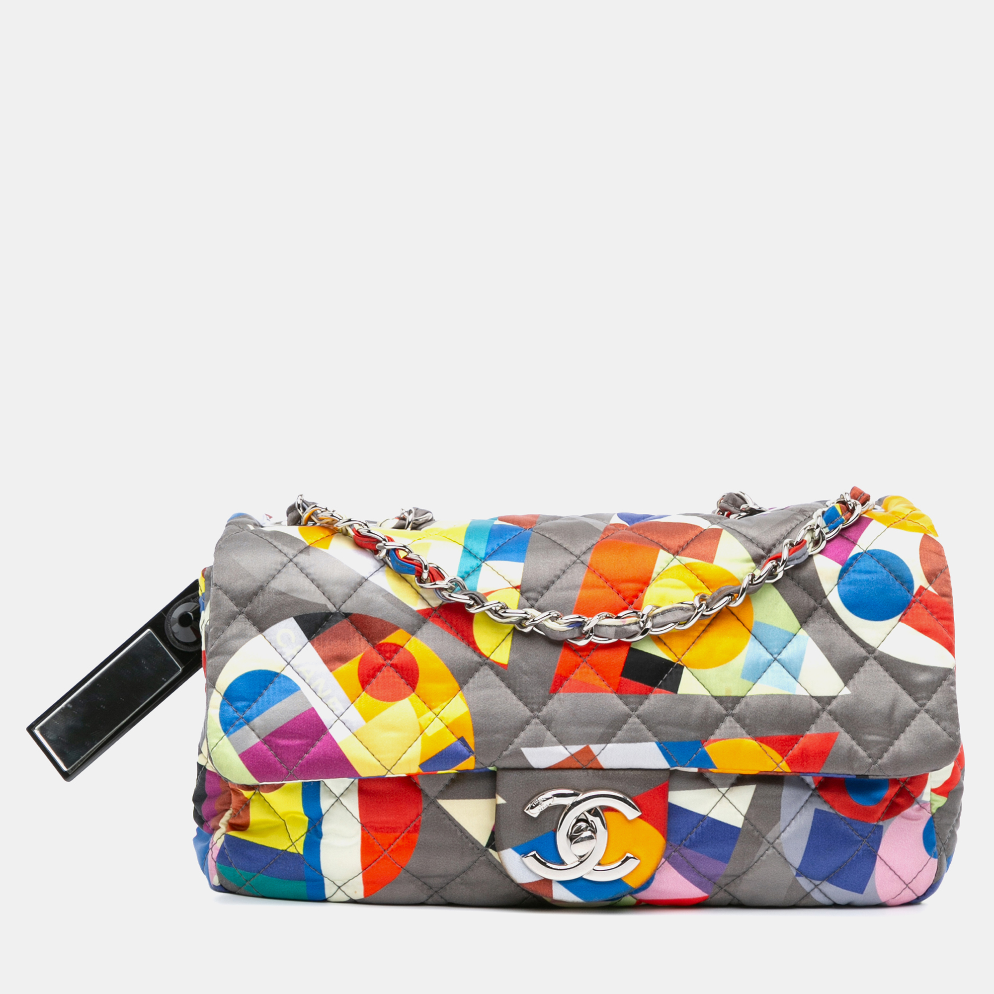 

Chanel Grey Small Printed Nylon Coco Color Flap